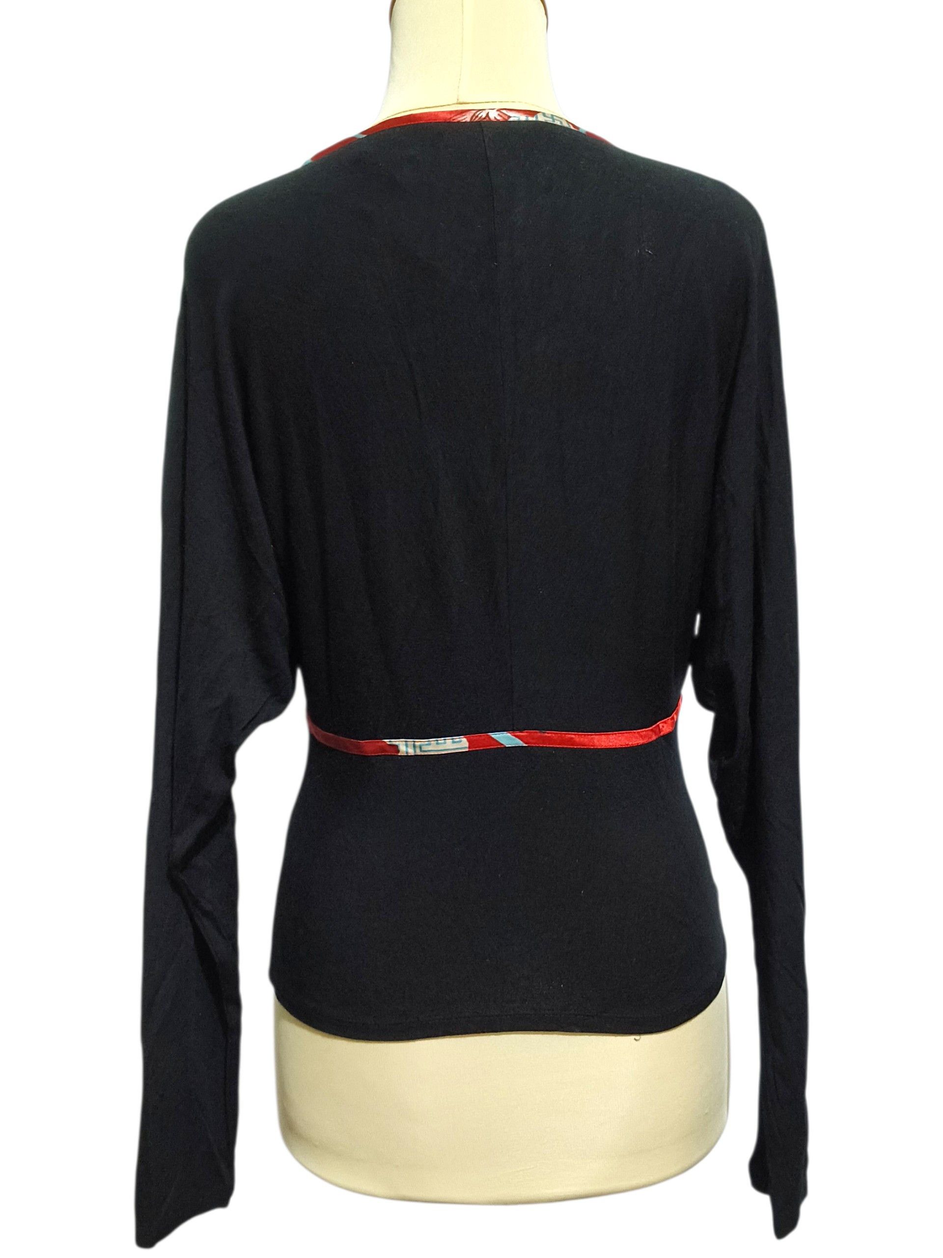 Vivienne Tam Vivienne Tam Y2K Lotus Embroidery V Neck Long Sleeve Size S / US 4 / IT 40 - 2 Thumbnail