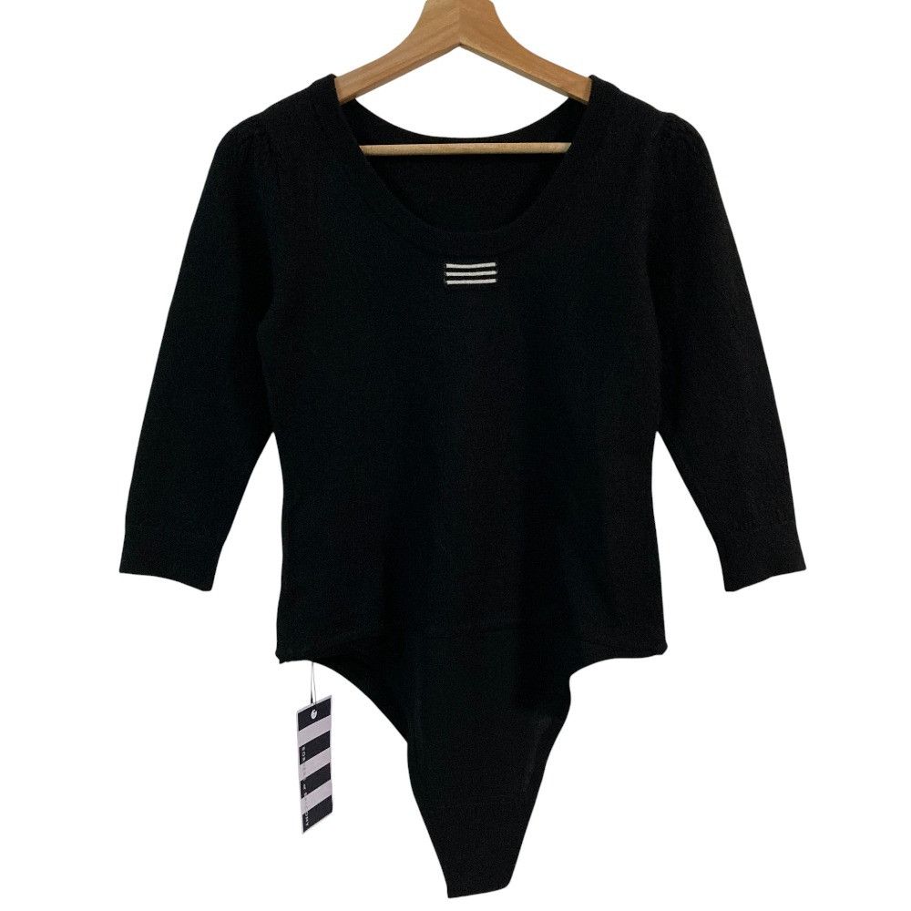 Other Other BORDERS at BALCONY Knit Bodysuit Textile Tops BD2521-1B-18 DUTY FREE for USA Size ONE SIZE - 1 Thumbnail