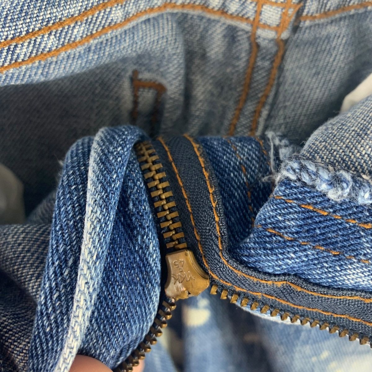 Japanese Brand JTU japanesebrand painter patcher blue jeans Size 29" - 8 Thumbnail