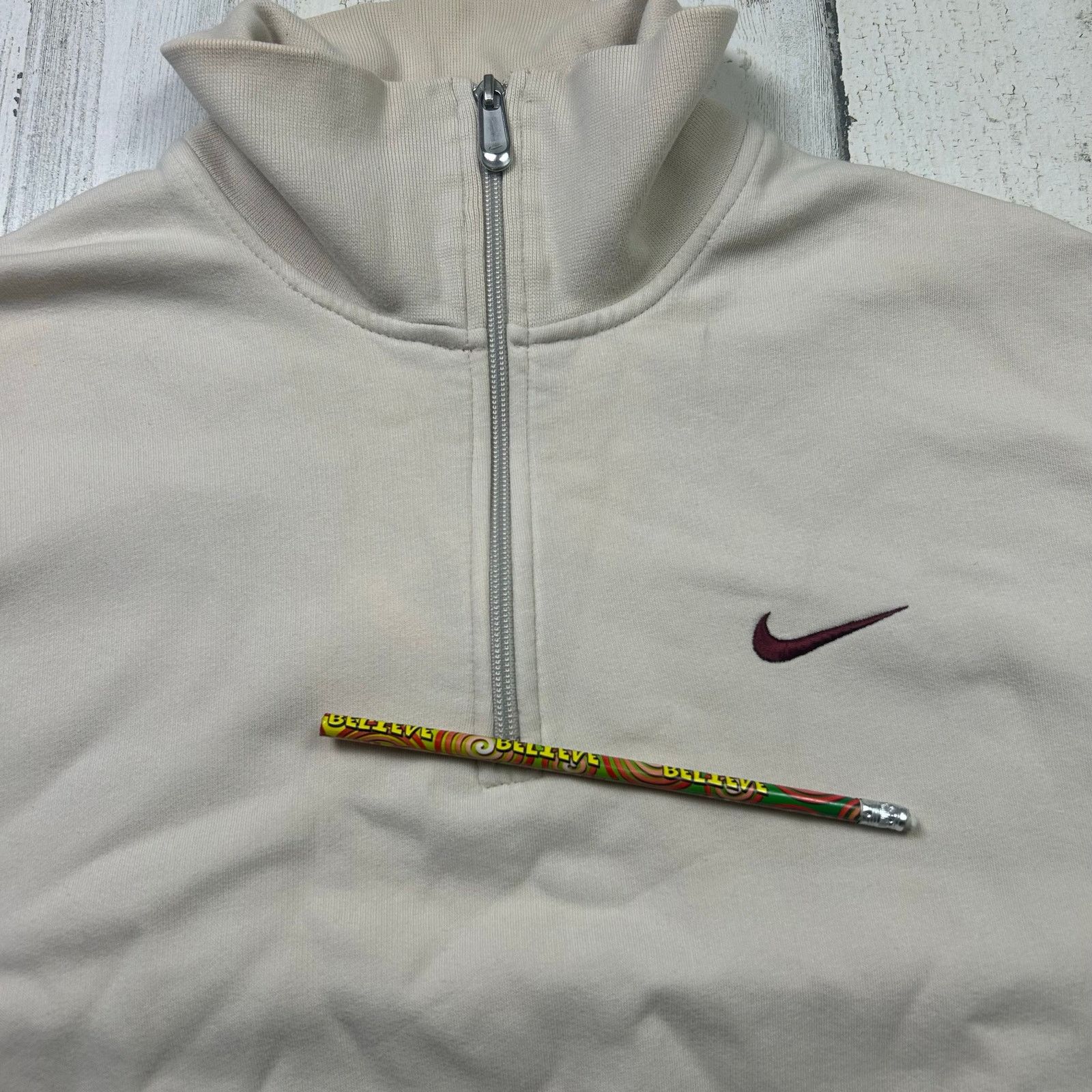 Nike × Vintage Vintage Y2K Nike Athletics pullover 1/4 zip Sweatshirt Size US L / EU 52-54 / 3 - 7 Thumbnail