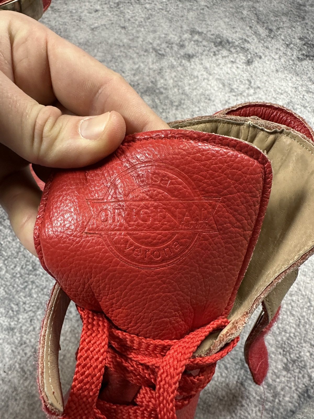 Vintage Y2K Vintage Leather Red High Sneakers Streetwear Opium Vamp Size US 6 / IT 36 - 7 Thumbnail