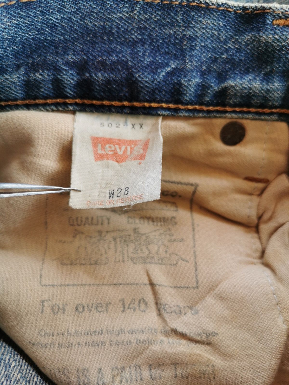 Levi's × Levi's Vintage Clothing × Vintage Levis 502 Big E Selvedge Denim Jeans Size US 27 - 10 Thumbnail