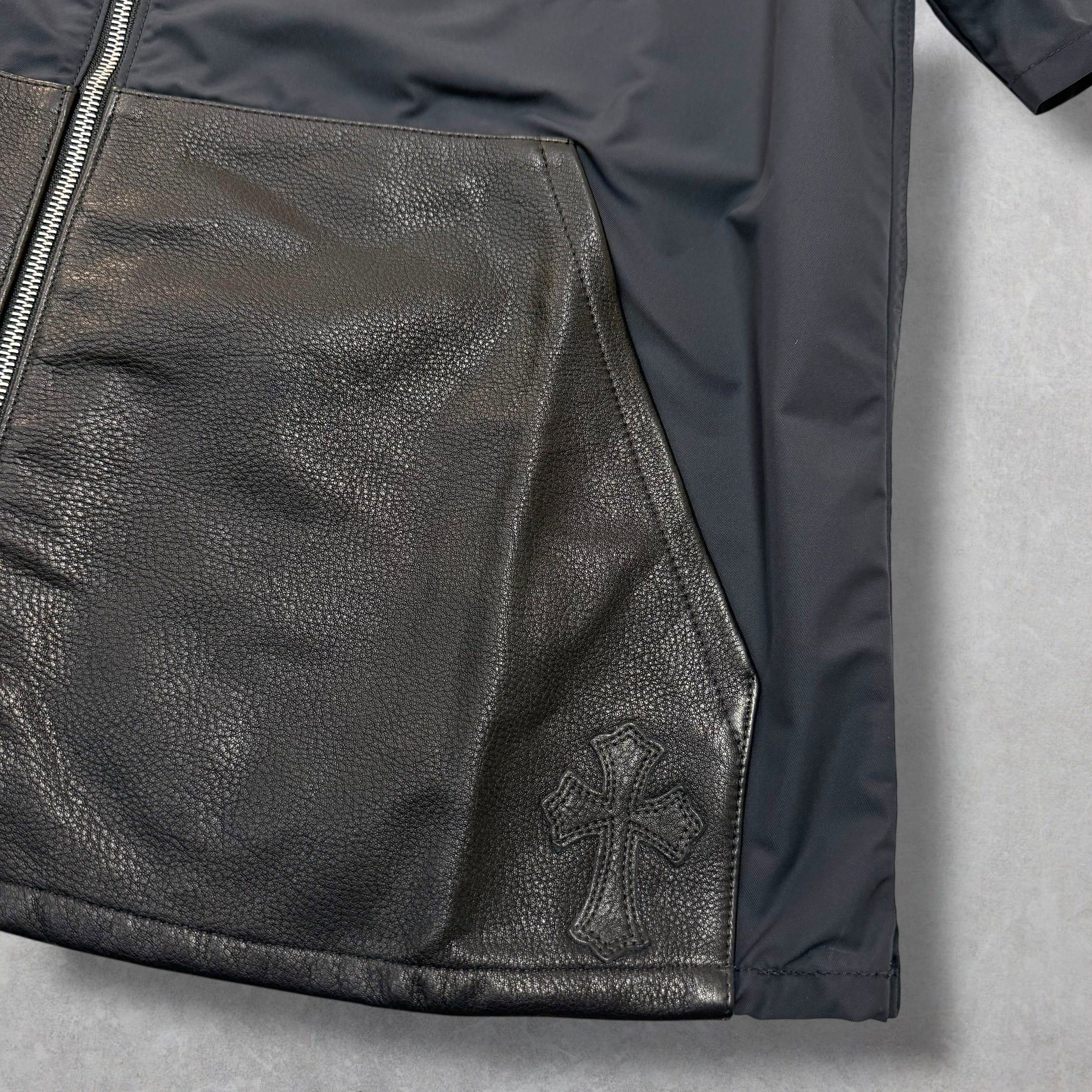 Chrome Hearts Chrome Hearts Zip Nylon Leather Patch Work Shirt L Size US L / EU 52-54 / 3 - 4 Thumbnail