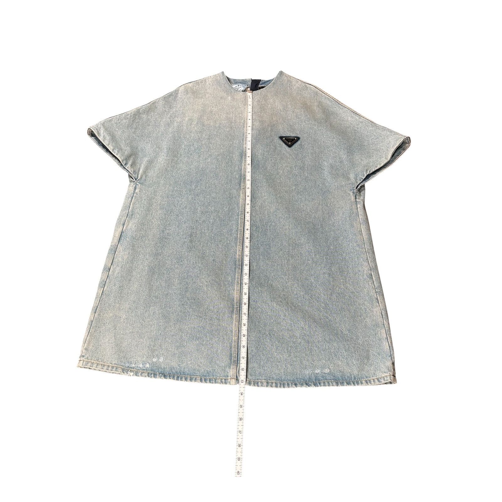 Prada Prada Denim Shift Dress Light Blue Size 38 Excellent Size M / US 6-8 / IT 42-44 - 7 Thumbnail