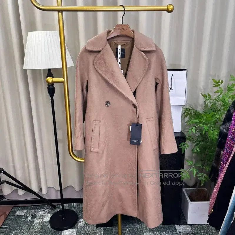 Max Mara MaxMara Brown Wool Women's Overcoat . Size XS / US 0-2 / IT 36-38 - 1 Thumbnail