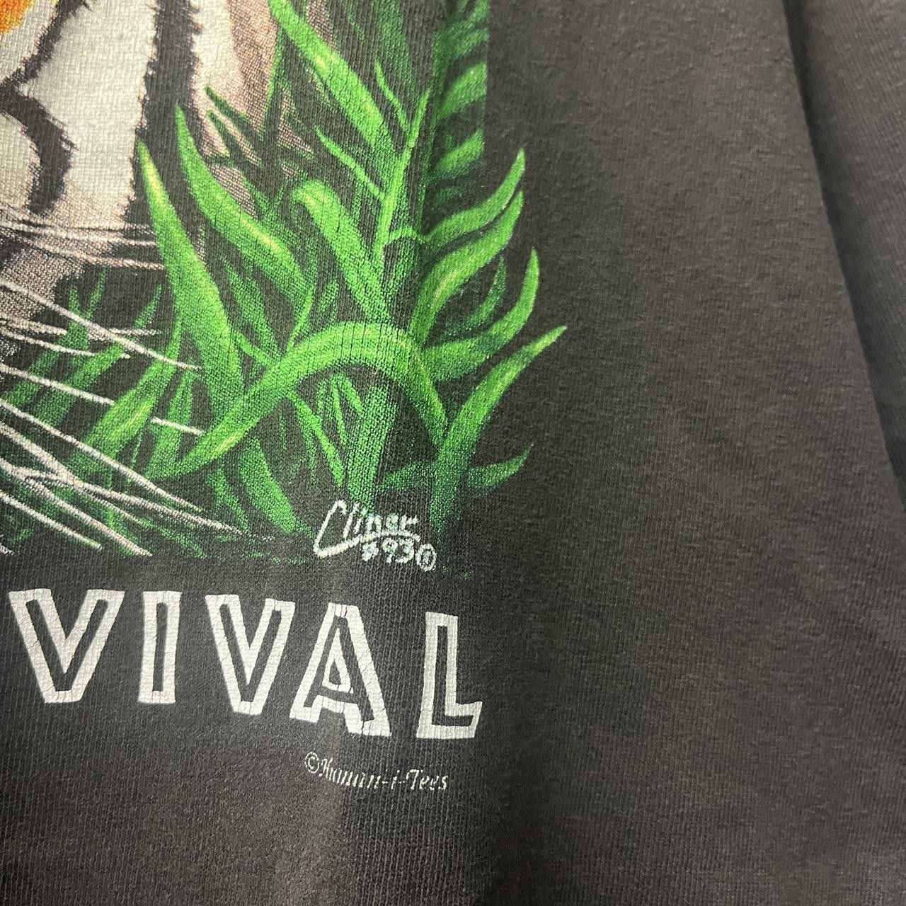 Vintage VTG 90's Eye on Survival Tiger Faded Graphic T Shirt XL Size US XL / EU 56 / 4 - 4 Thumbnail