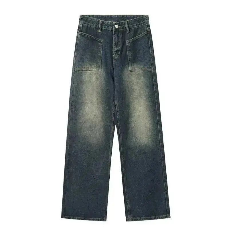 Japanese Brand Retro loose fitting straight leg jeans Size US 32 / EU 48 - 5 Thumbnail