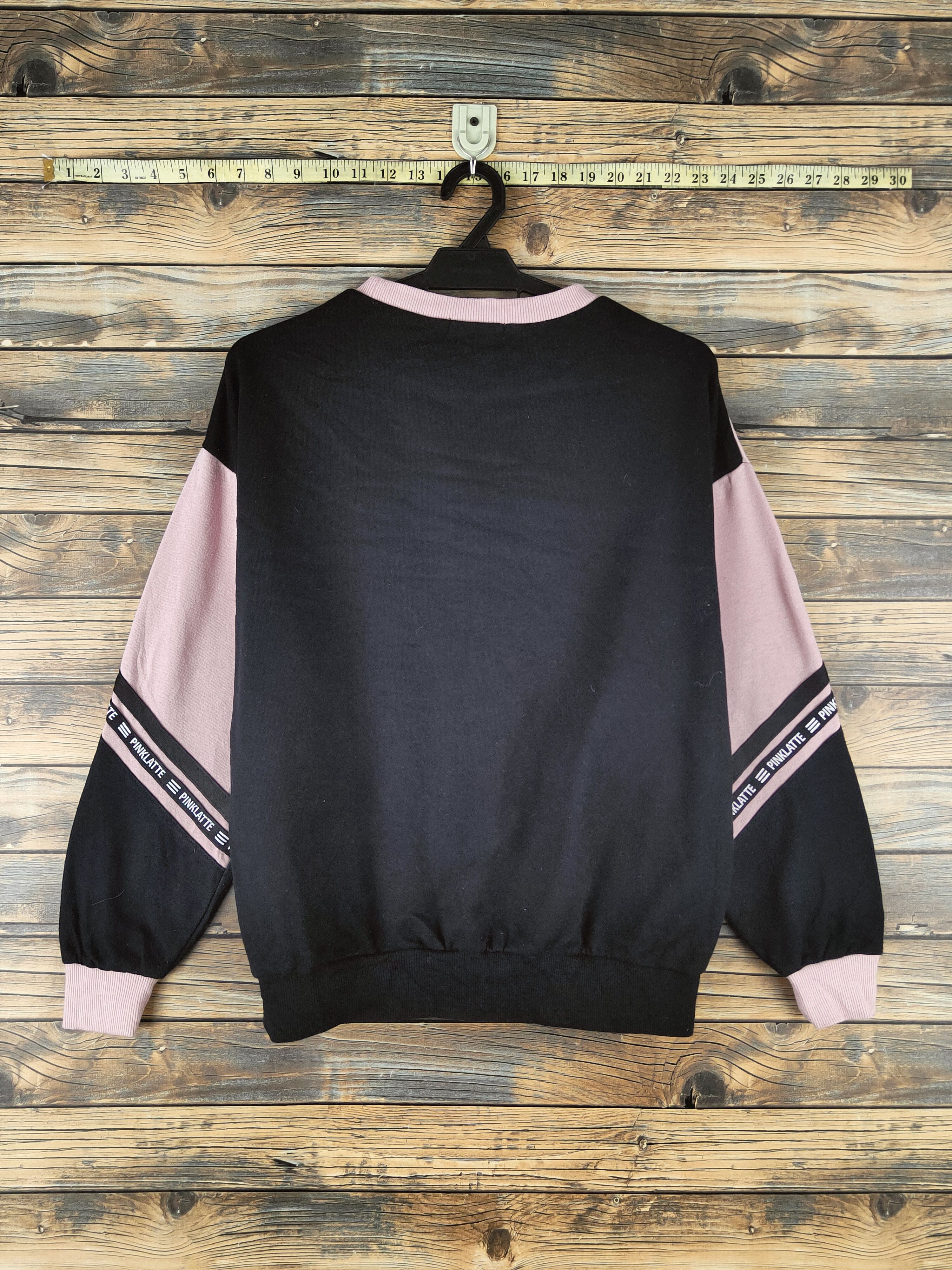 Japanese Brand VINTAGE Pinklatte Black Pink Sweatshirts Size M / US 6-8 / IT 42-44 - 8 Thumbnail