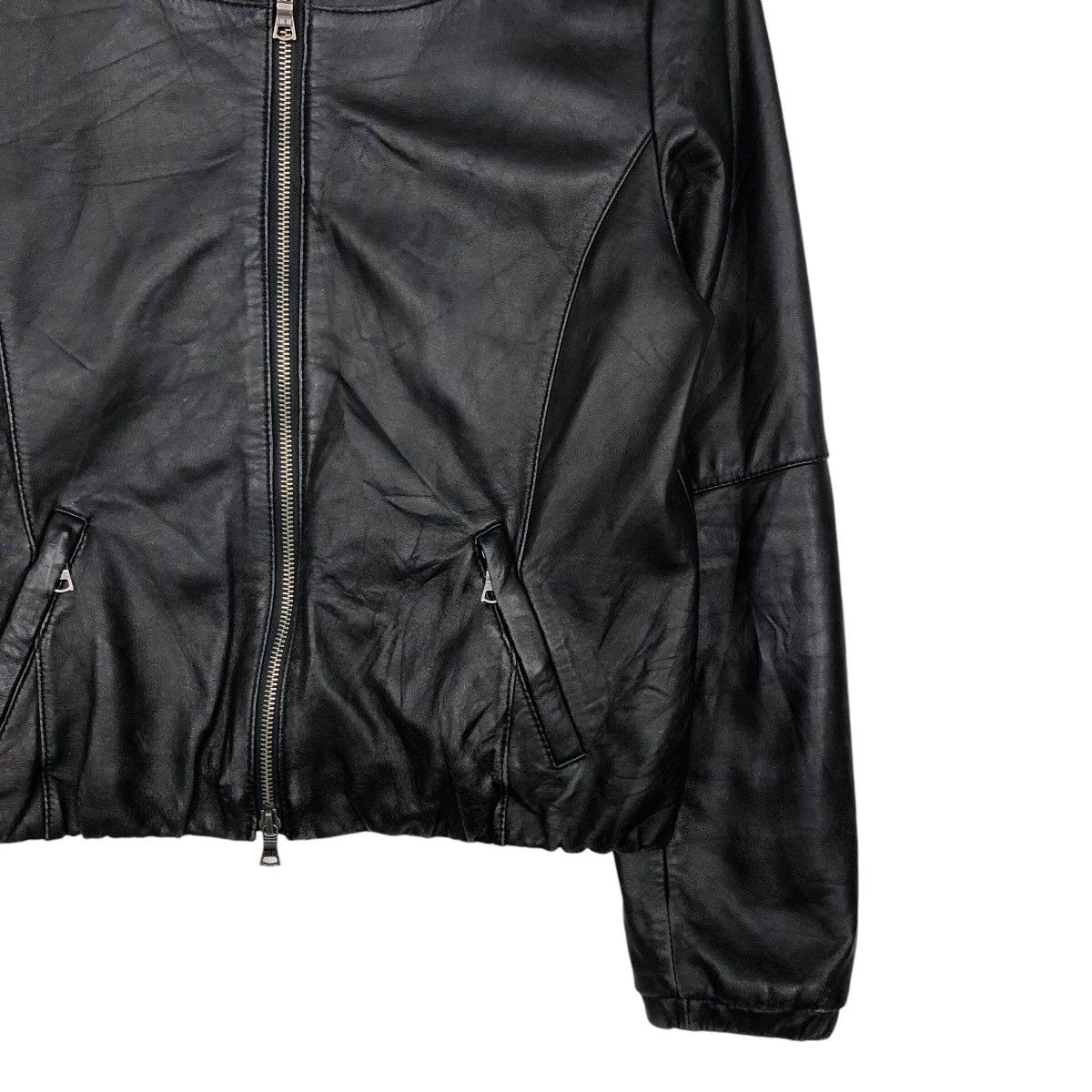 Japanese Brand 📌Vintage Cropped Leather Biker Jacket Indivi Japan Size US M / EU 48-50 / 2 - 6 Thumbnail