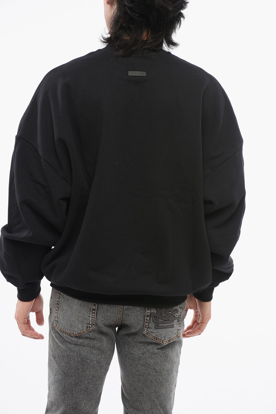 Fear of God og1mm0825 Crew Neck Eternal Brushed Cotton Sweatshirt Black Size US XL / EU 56 / 4 - 2 Thumbnail
