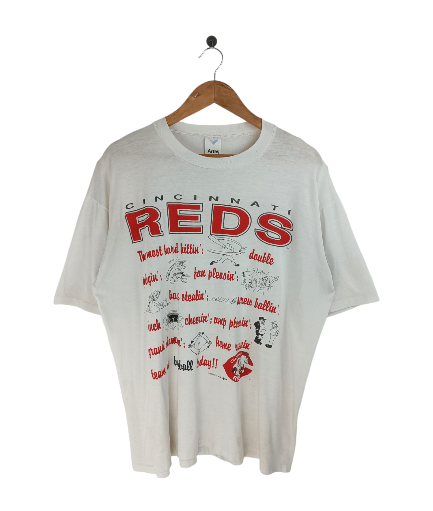 MLB THRASHED FADED VINTAGE 90'S CINCINNATI REDS HARD HITTIN MLB Size US XL / EU 56 / 4 - 1 Thumbnail