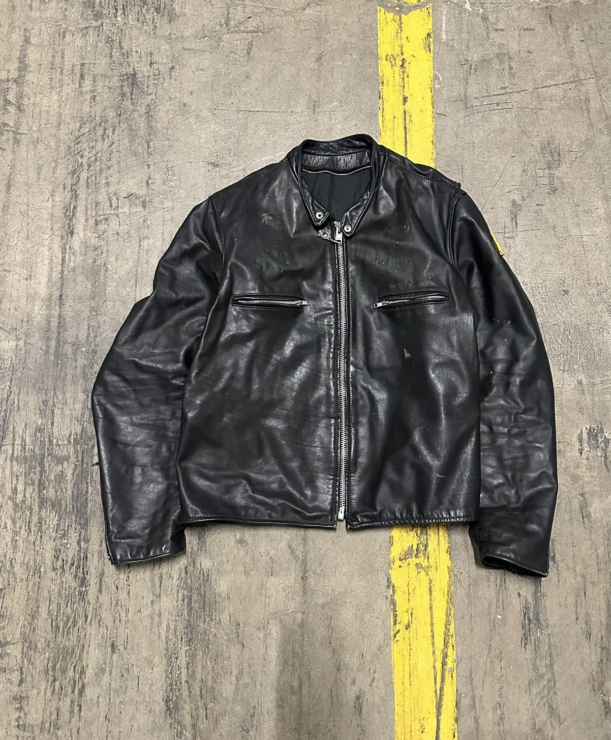 Harley Davidson × Vintage Vintage leather Harley patch biker jacket Size US XL / EU 56 / 4 - 13 Thumbnail