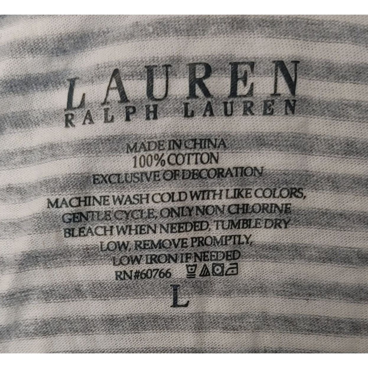 Lauren Ralph Lauren LAUREN RALPH LAUREN Womens L Gray Striped TShirt Tunic Dress Size L / US 10 / IT 46 - 3 Thumbnail