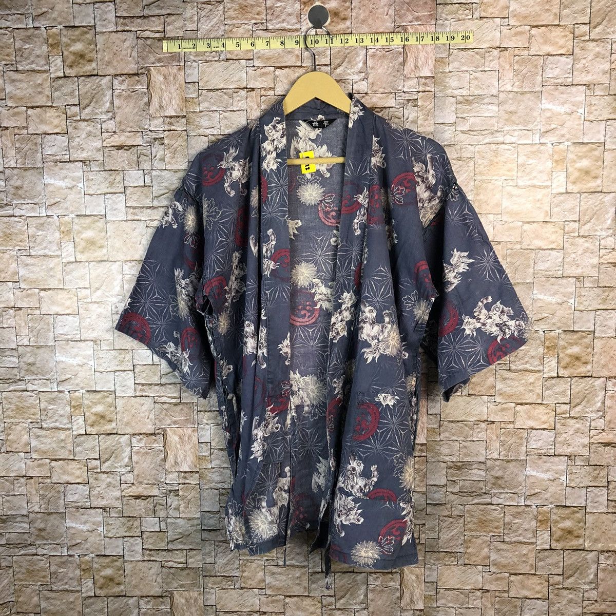 Japanese Brand Japan vintage fullprint Blue Kimono #A512 Size US M / EU 48-50 / 2 - 2 Thumbnail