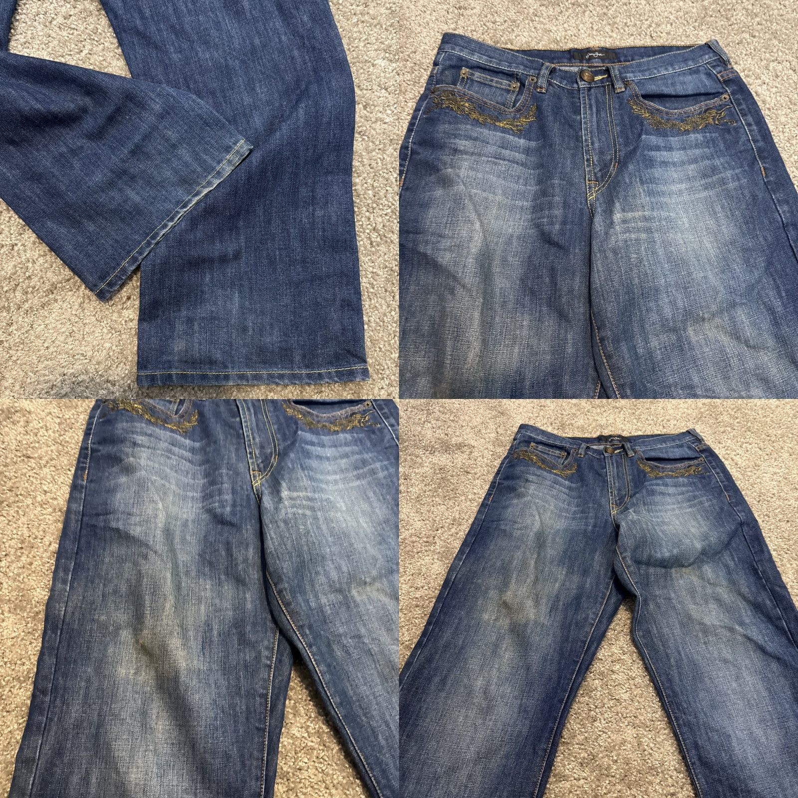 Sean John VINTAGE Sean John Jeans Dark Wash Denim 34x32 Grunge Straight Men Blue 90s Vintage Y2K Size US 34 / EU 50 - 8 Thumbnail