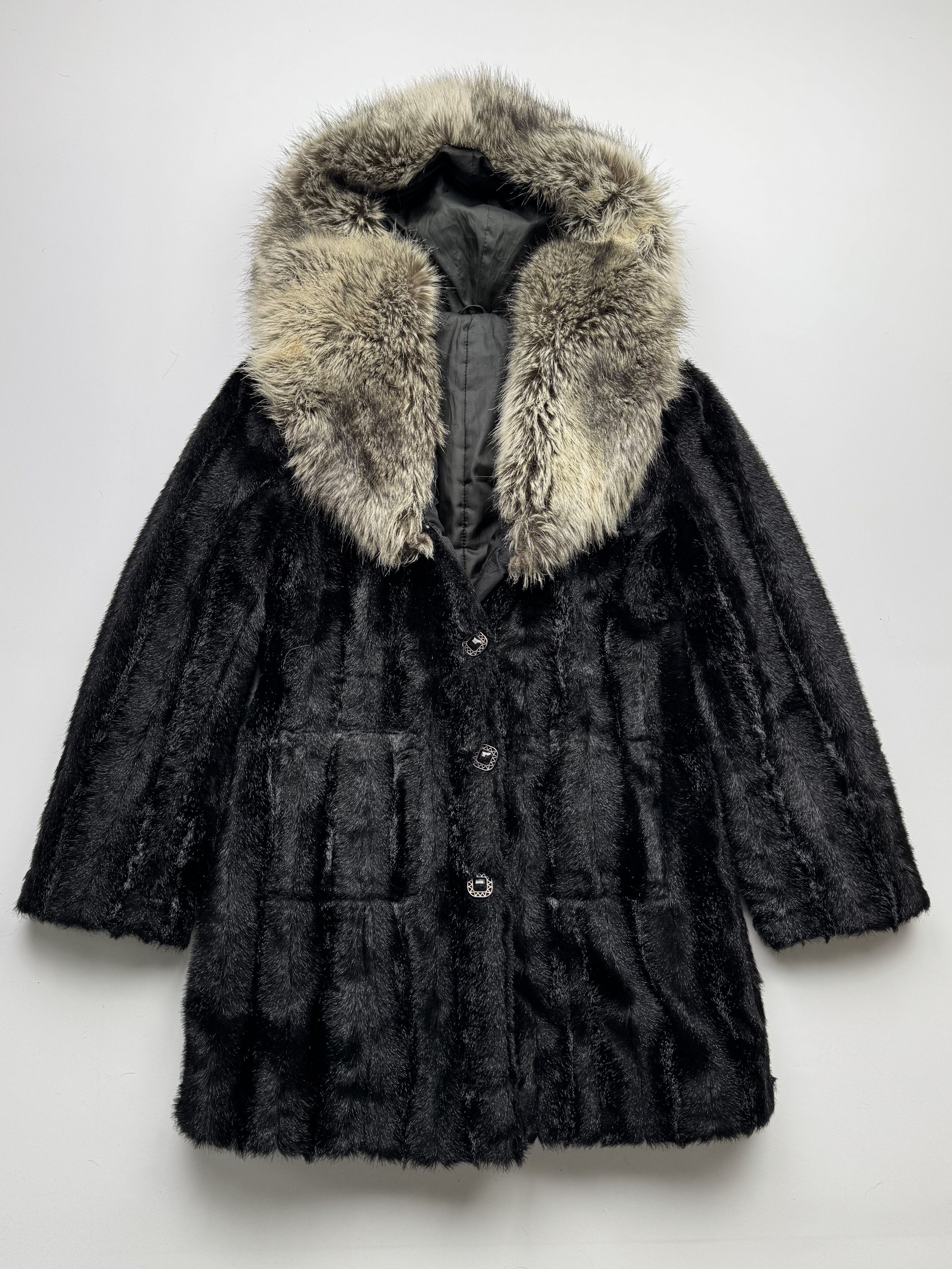 Japanese Brand Vintage Faux Fur Hooded Coat B114 E2 Size M / US 6-8 / IT 42-44 - 1 Thumbnail