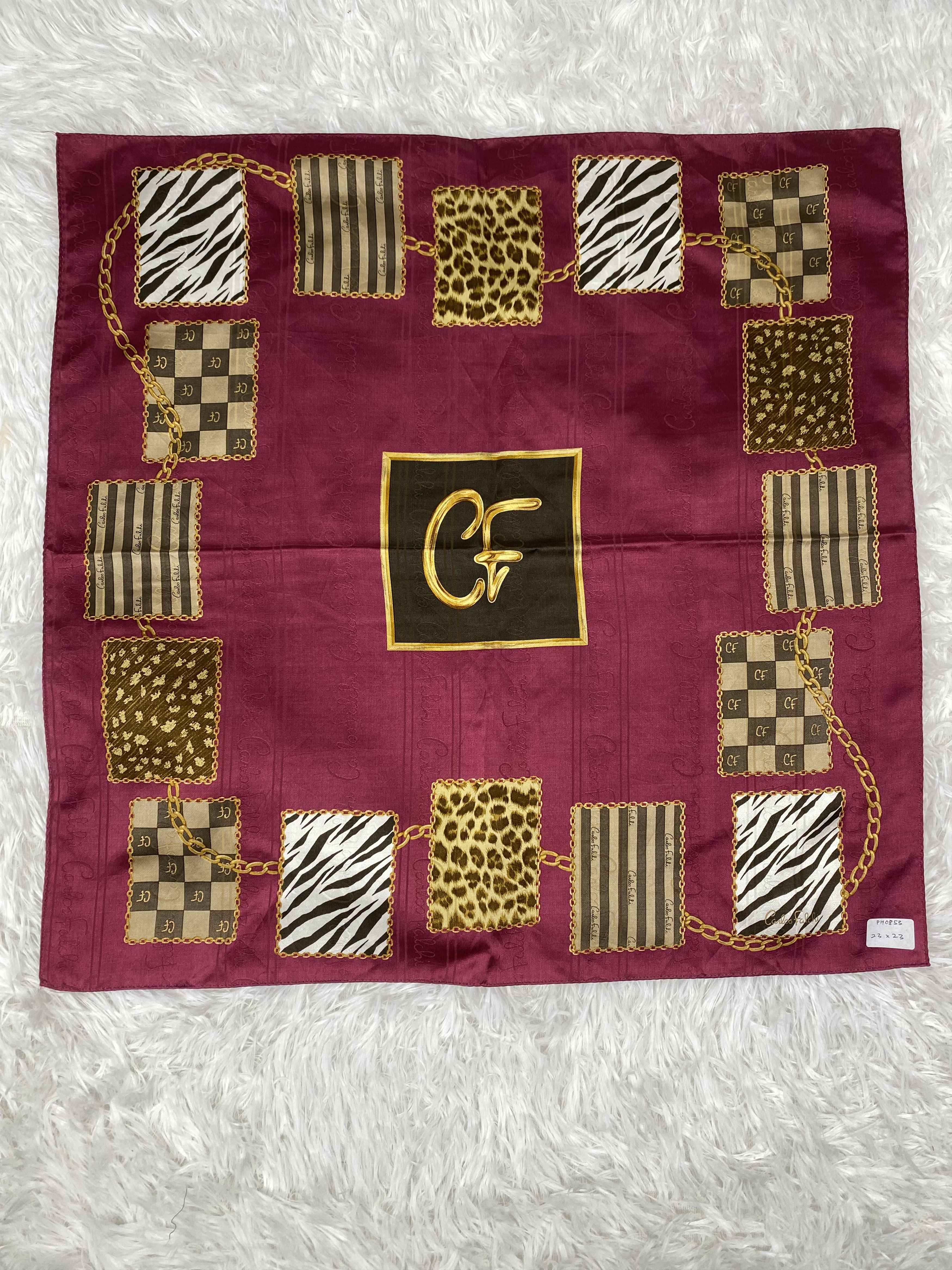 Designer × Vintage Vintage Carlos Falchi Handkerchief Neckerchief PH0853 Size ONE SIZE - 3 Thumbnail