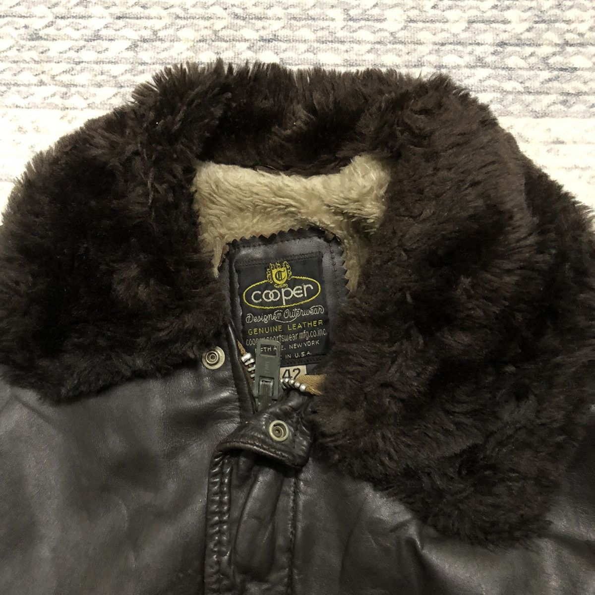 Cooper × Vintage Rare Distressed Vintage Cooper Sportswear Leather Jacket Size US M / EU 48-50 / 2 - 6 Thumbnail