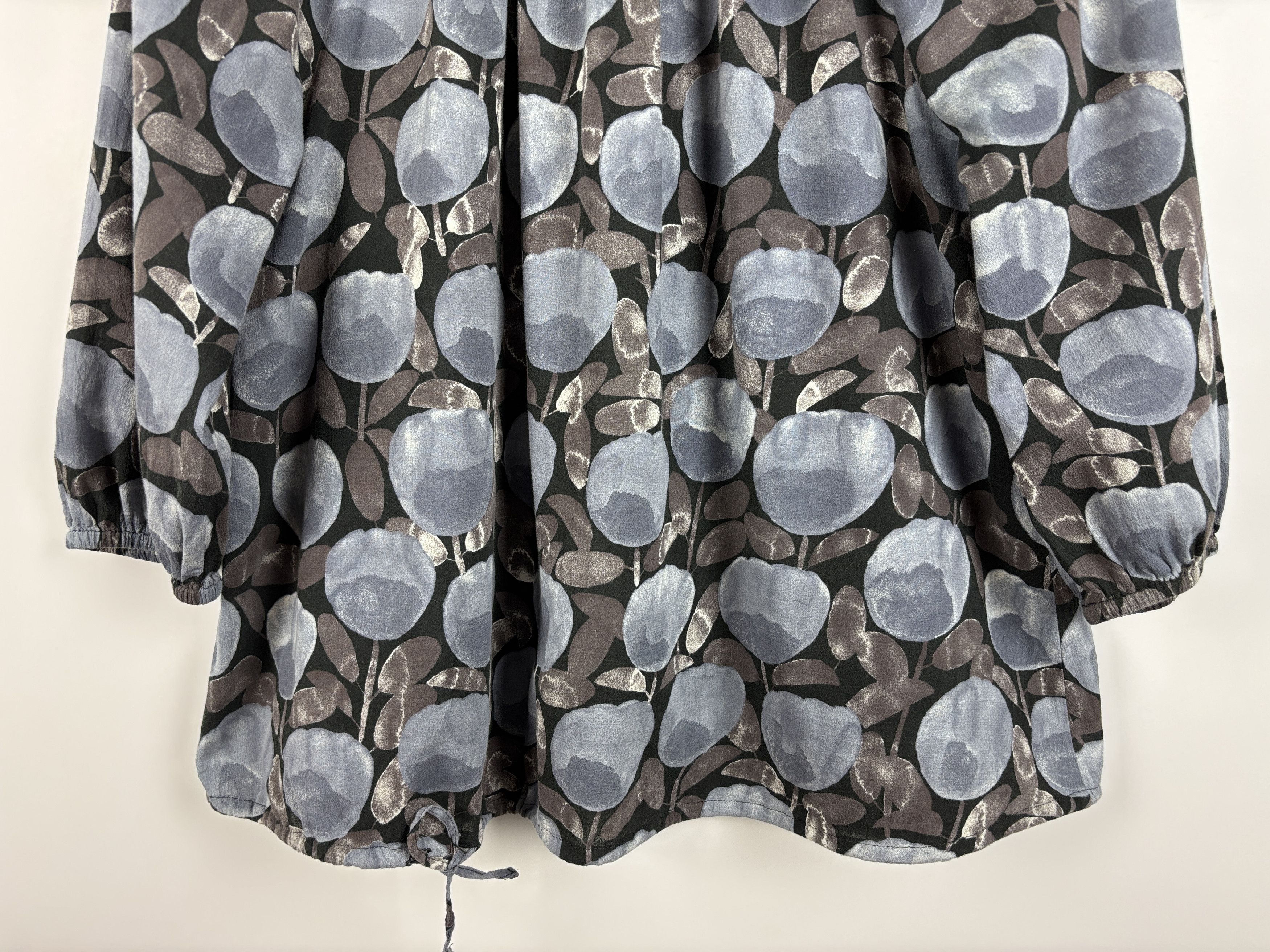Marimekko Womens Marimekko Floral Blouse Cotton Top Blue Size M Size M / US 6-8 / IT 42-44 - 3 Thumbnail
