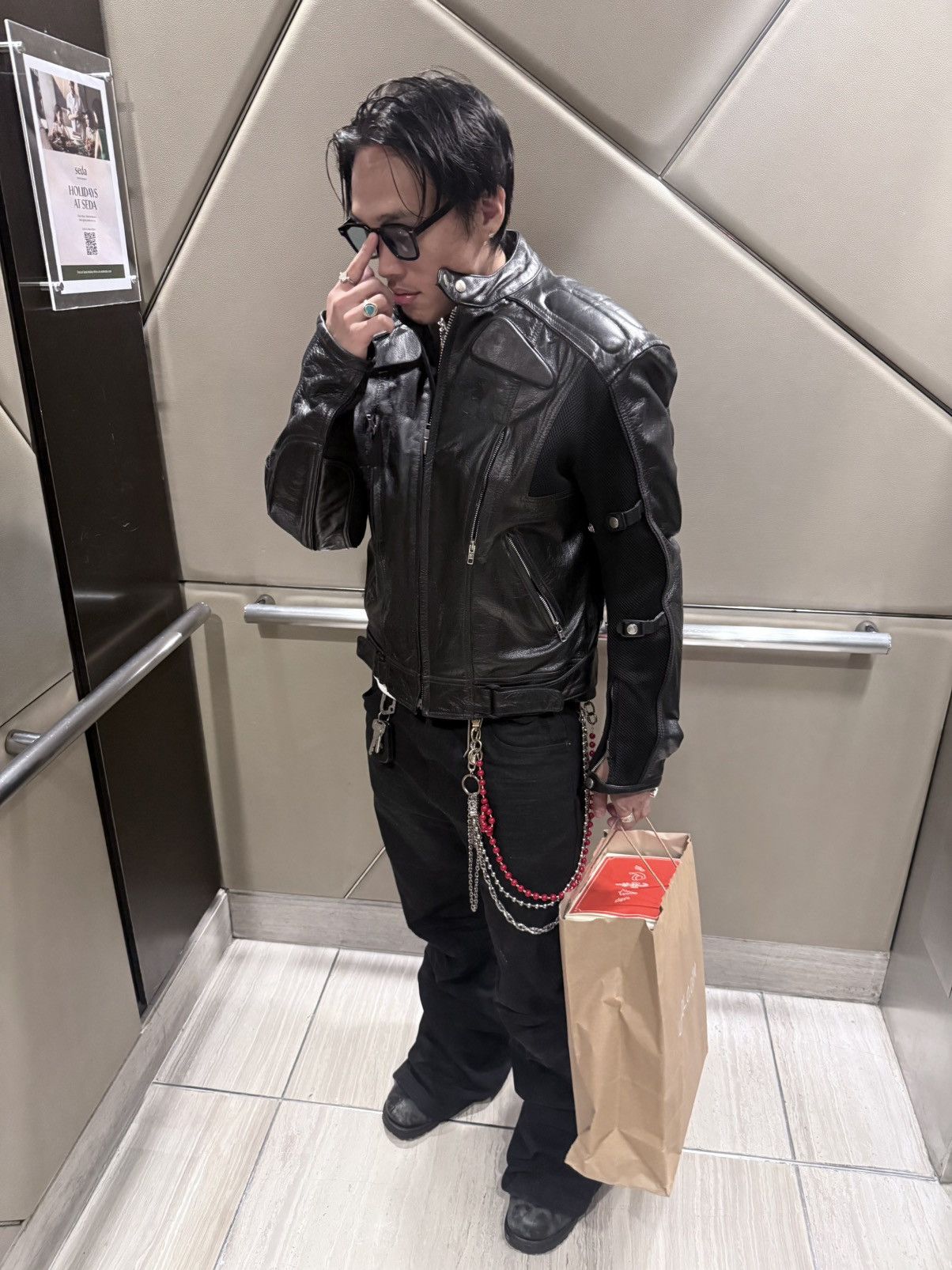 Genuine Leather vintage cyber leather moto jacket backlash kmrii if6was9 Size US XL / EU 56 / 4 - 12 Thumbnail