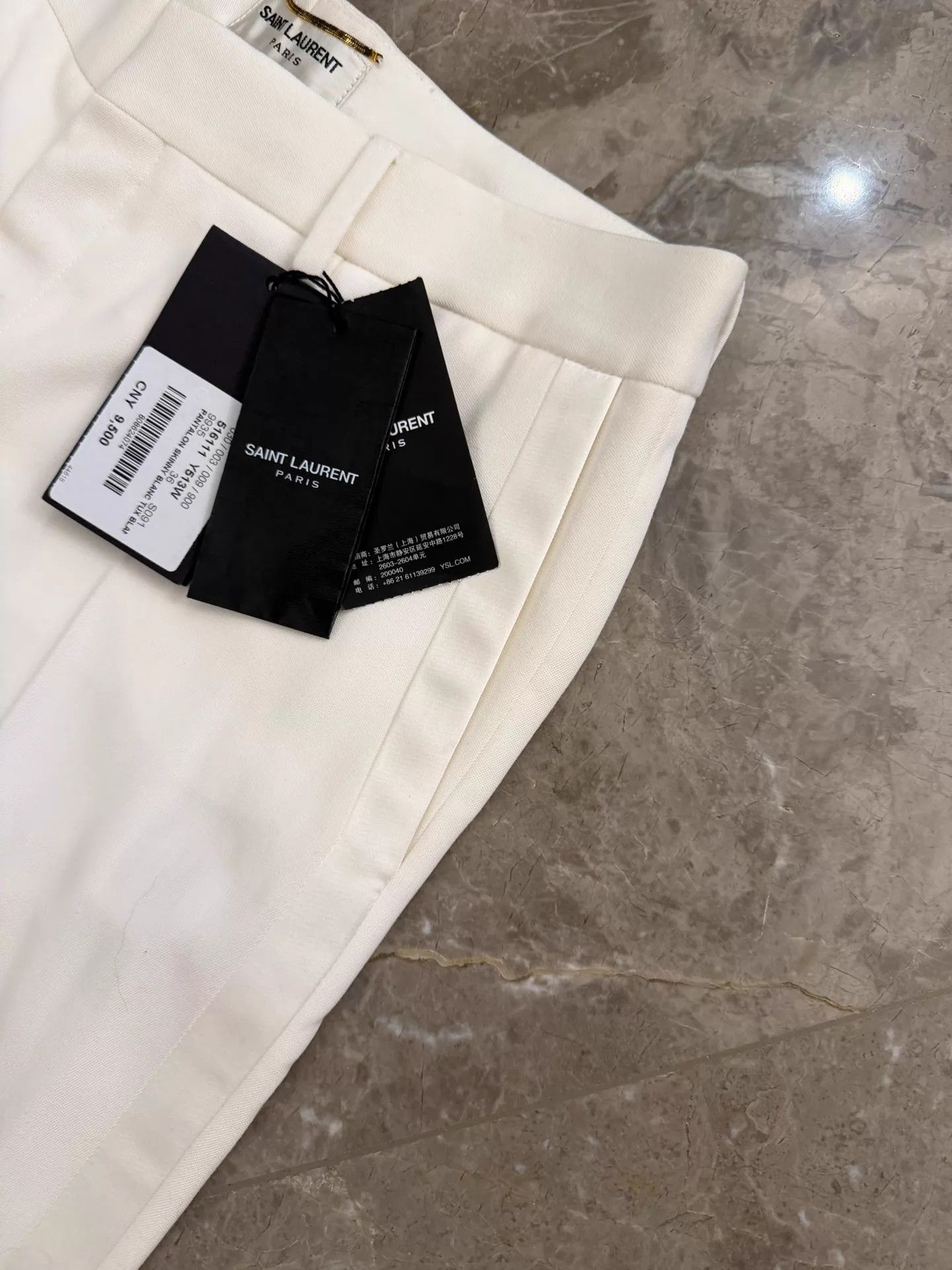 Saint Laurent Paris Saint Laurent SLP Le Smoking Wool-Silk Trousers 36 Rosie Size 25" / US 0 / IT 36 - 4 Thumbnail