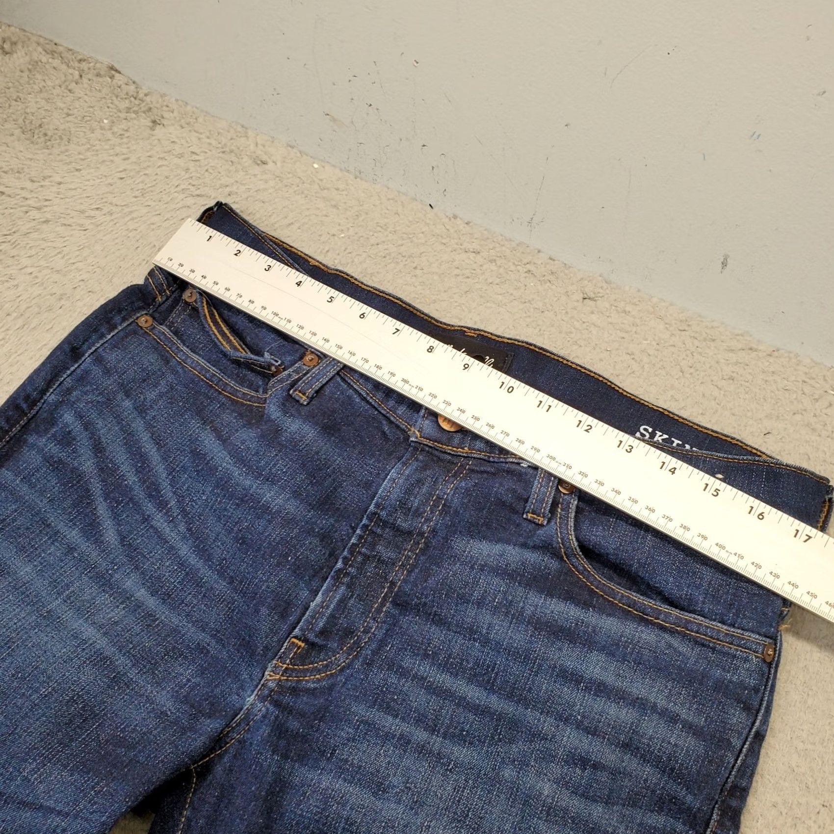 Madewell Madewell Mens Navy Denim Skinny Jeans 36x32 Slim Fit Mid Rise Stretch Size US 36 / EU 52 - 5 Thumbnail