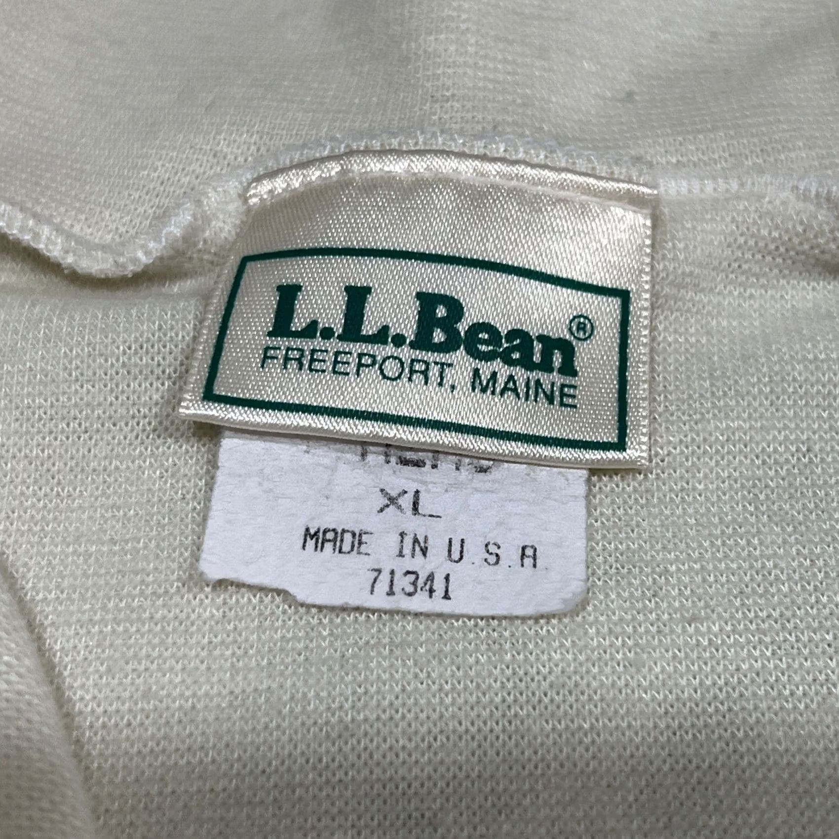 Vintage L.L. Bean Shirt Mens XL Beige 1/4 Zip Long Sleeve Base Layer Made USA Vintage Cleaned Pattern Solid Size US XL / EU 56 / 4 - 4 Thumbnail