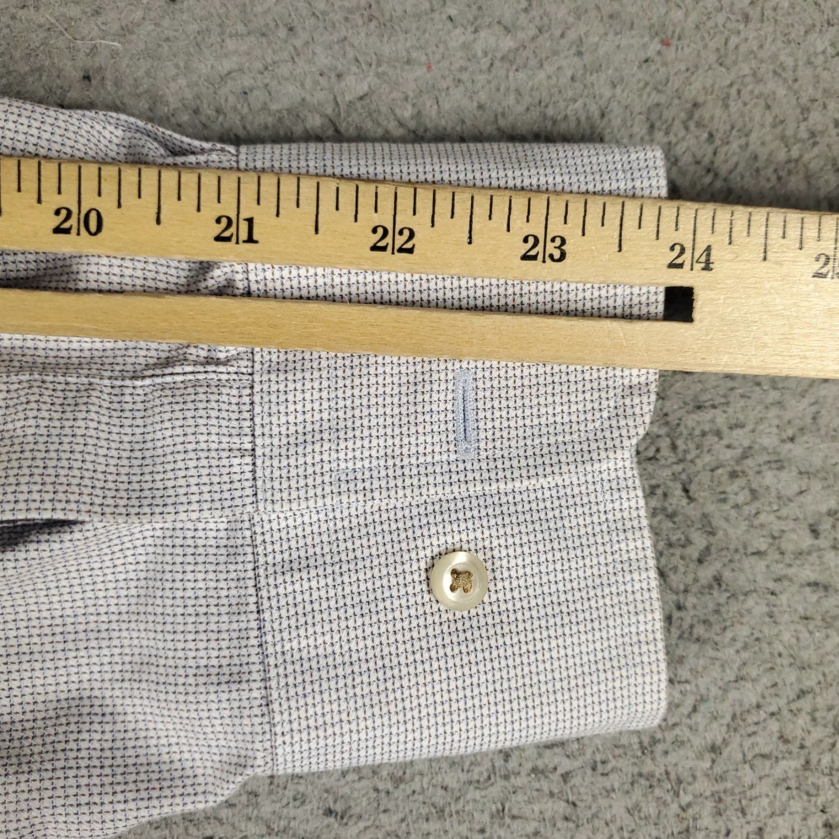 David Donahue David Donahue Shirt Mens Dress Shirt Long Sleeve Button Up Blue 17 Collared Classic Modern Pockets Non-Iron Size 46R - 6 Thumbnail