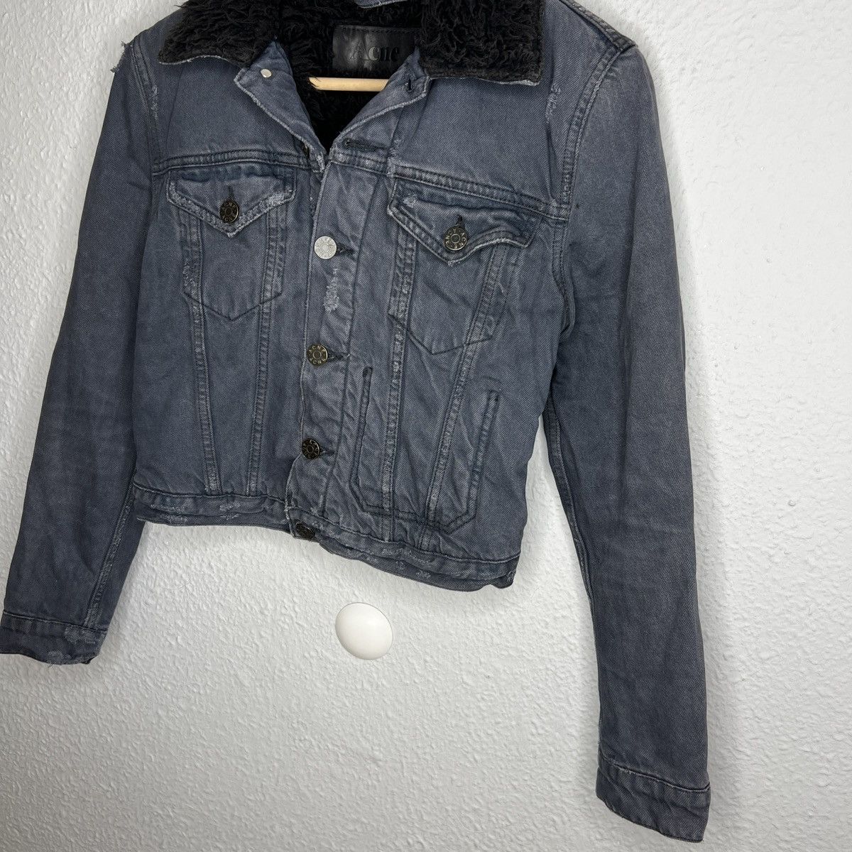 Acne Studios × Designer Acne Studios Denim Sherpa Jacket Navy If Six Was Nine Style Size S / US 4 / IT 40 - 3 Thumbnail
