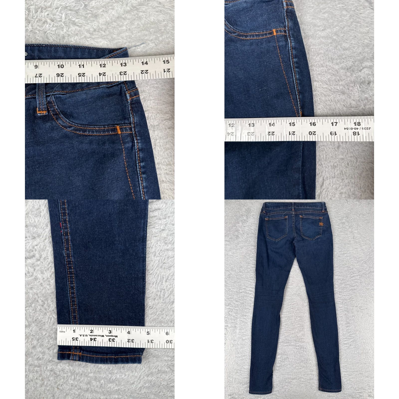 Miss Me Miss Me Jeans Women 27 Blue Denim Ashley Low Rise Jegging Dark Wash Cotton 27x30 Size 27" / US 4 / IT 40 - 9 Thumbnail