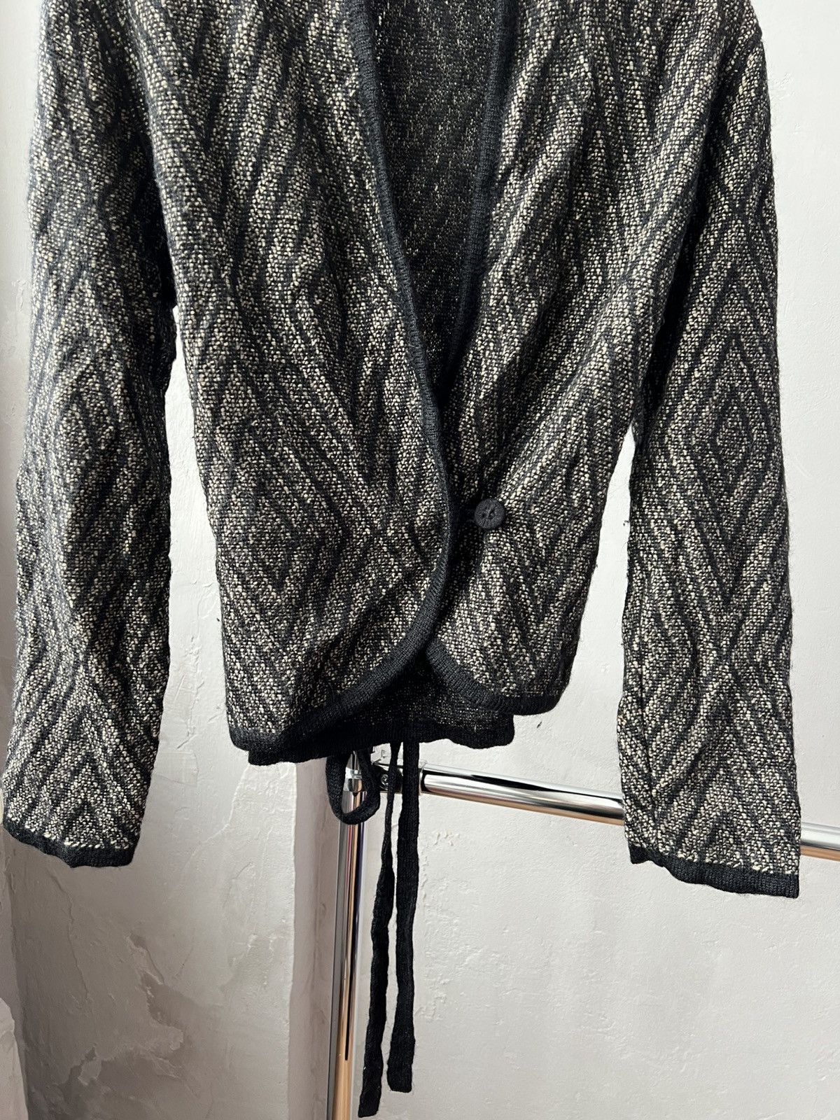 Max Mara MAX MARA ITALY CLASSIC ABSTRACT MOHAIR WOOL CARDIGAN SWEATER Size XL / US 12-14 / IT 48-50 - 4 Thumbnail