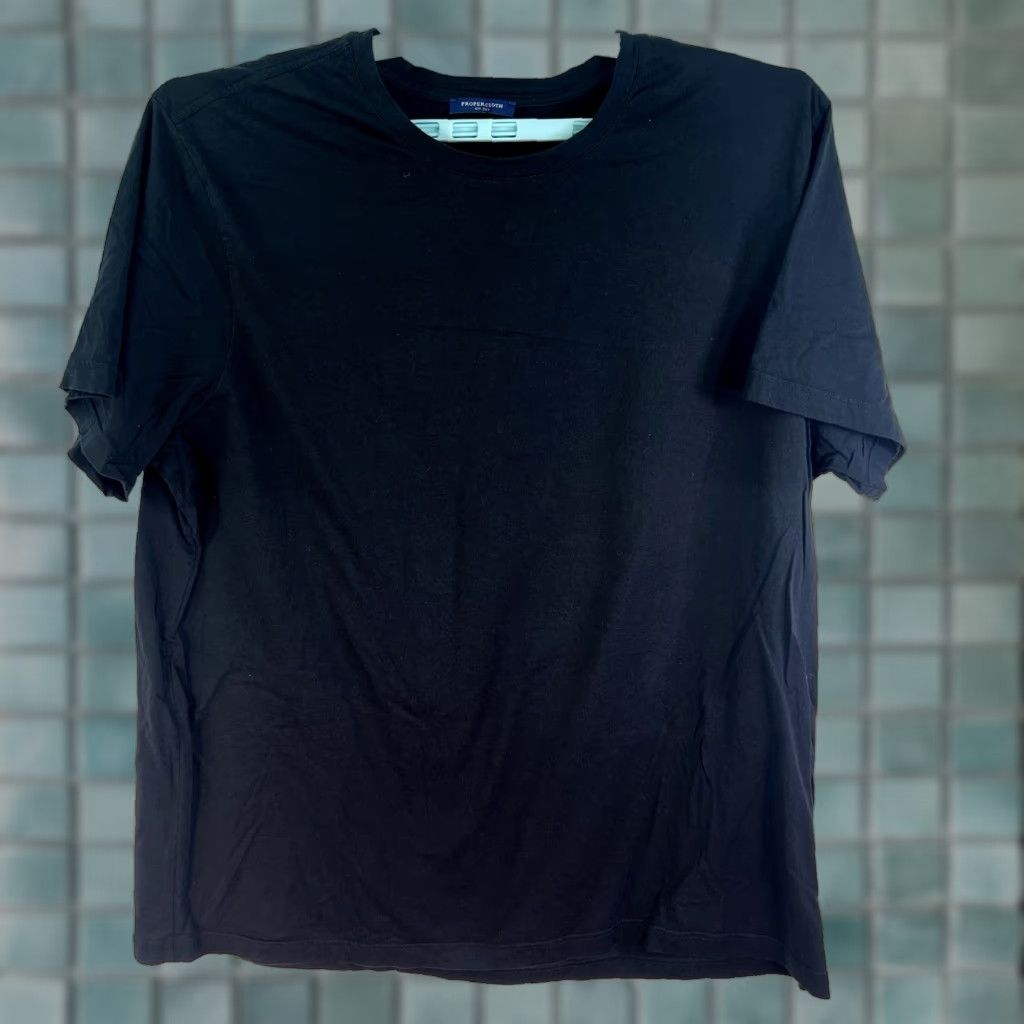 CLOT VINTAGE Proper Cloth Men’s T-Shirt 3XL Black Short Sleeve Crew Neck Cotton City Style 2020s Size US XXL / EU 58 / 5 - 1 Thumbnail