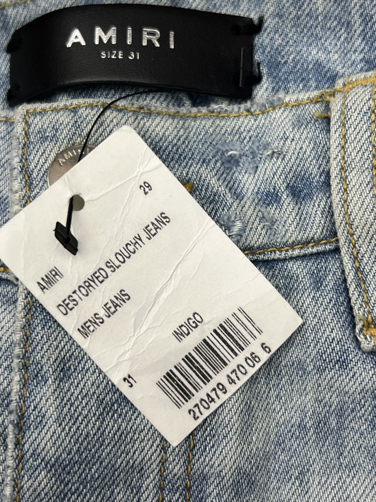 Amiri Amiri Destroyed Slouchy Jeans Size US 31 - 11 Thumbnail