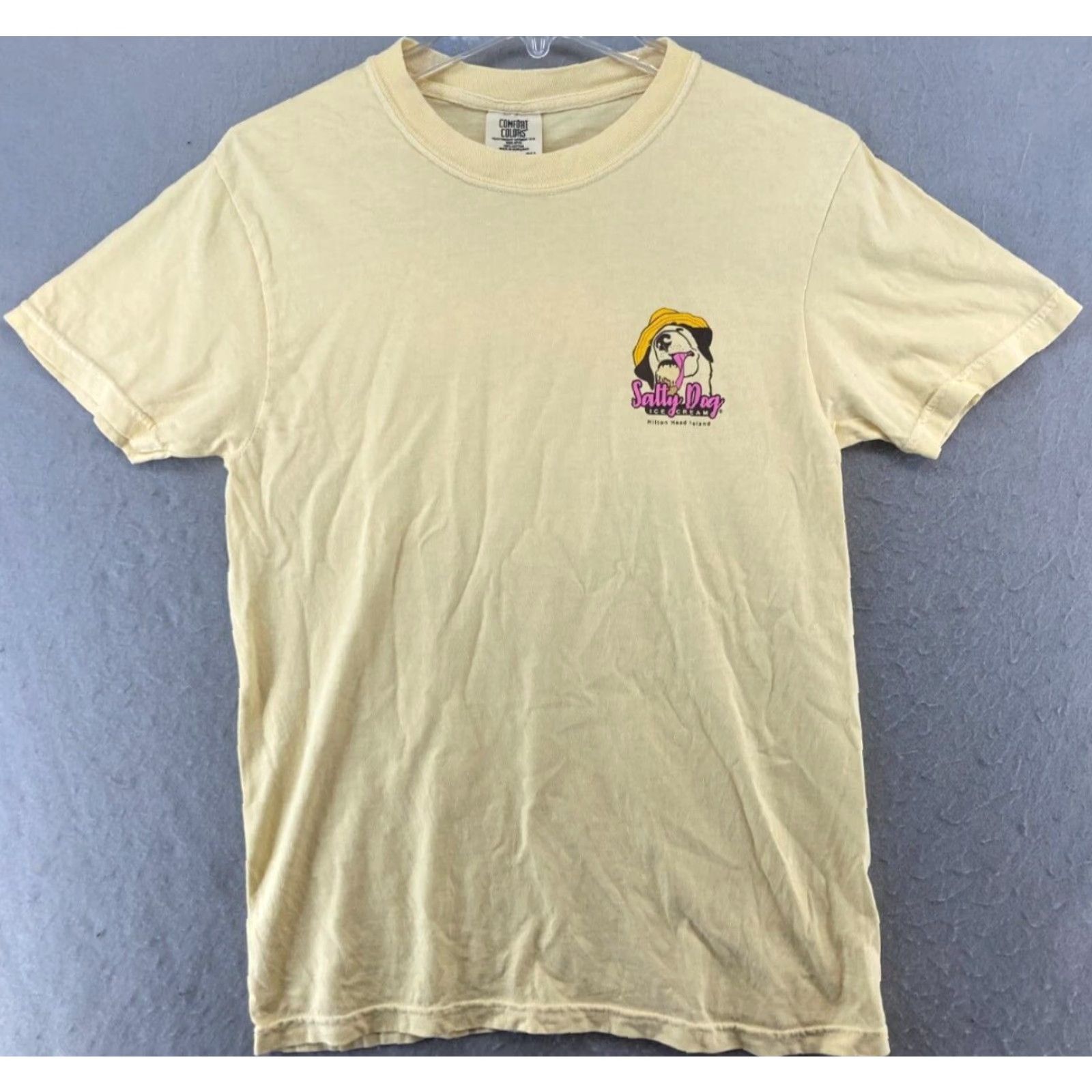 Comfort Colors Comfort Colors Dog Ice Cream Graphic Print T-Shirt Small Yellow Mens Size US S / EU 44-46 / 1 - 2 Thumbnail