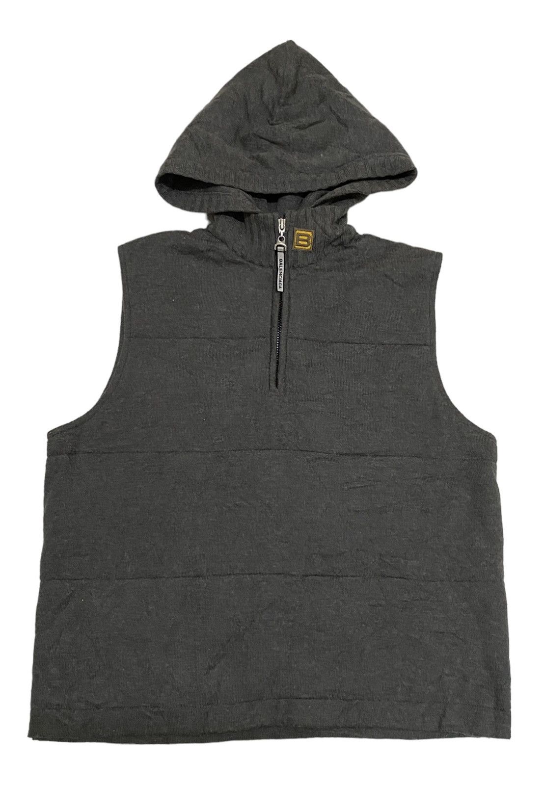 Balenciaga × Vintage Vintage Balenciaga Golf Half Zipper Hoodie Vest (C2) Size US L / EU 52-54 / 3 - 2 Thumbnail