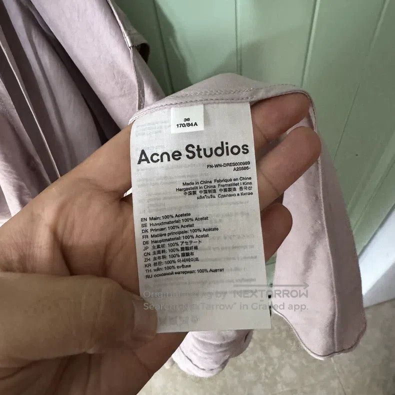 Acne Studios Acne Studios Ladies' Camisole Dress, Silver Gray, 100% Ace Size XS / US 0-2 / IT 36-38 - 4 Thumbnail