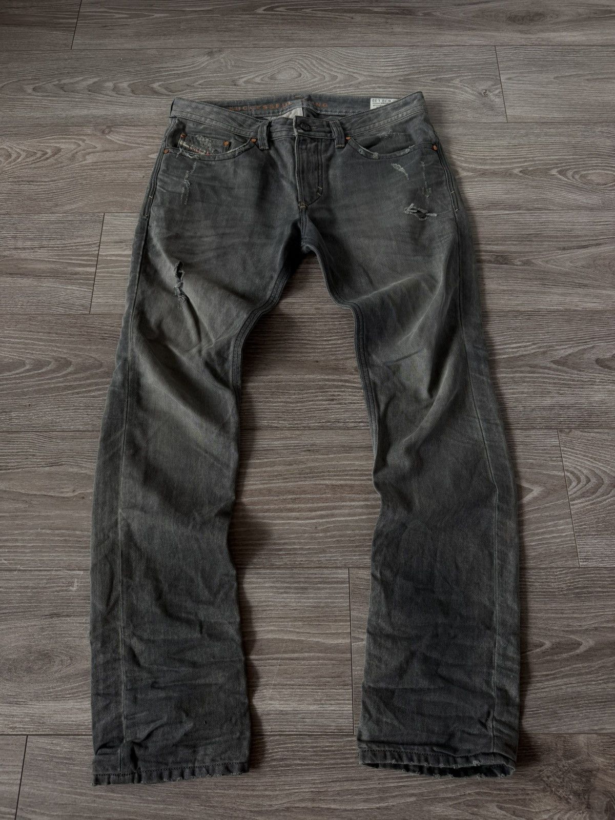 Diesel Vintage Diesel Industry DistressedDenim Thavar Selvage Jeans Size US 32 / EU 48 - 2 Thumbnail