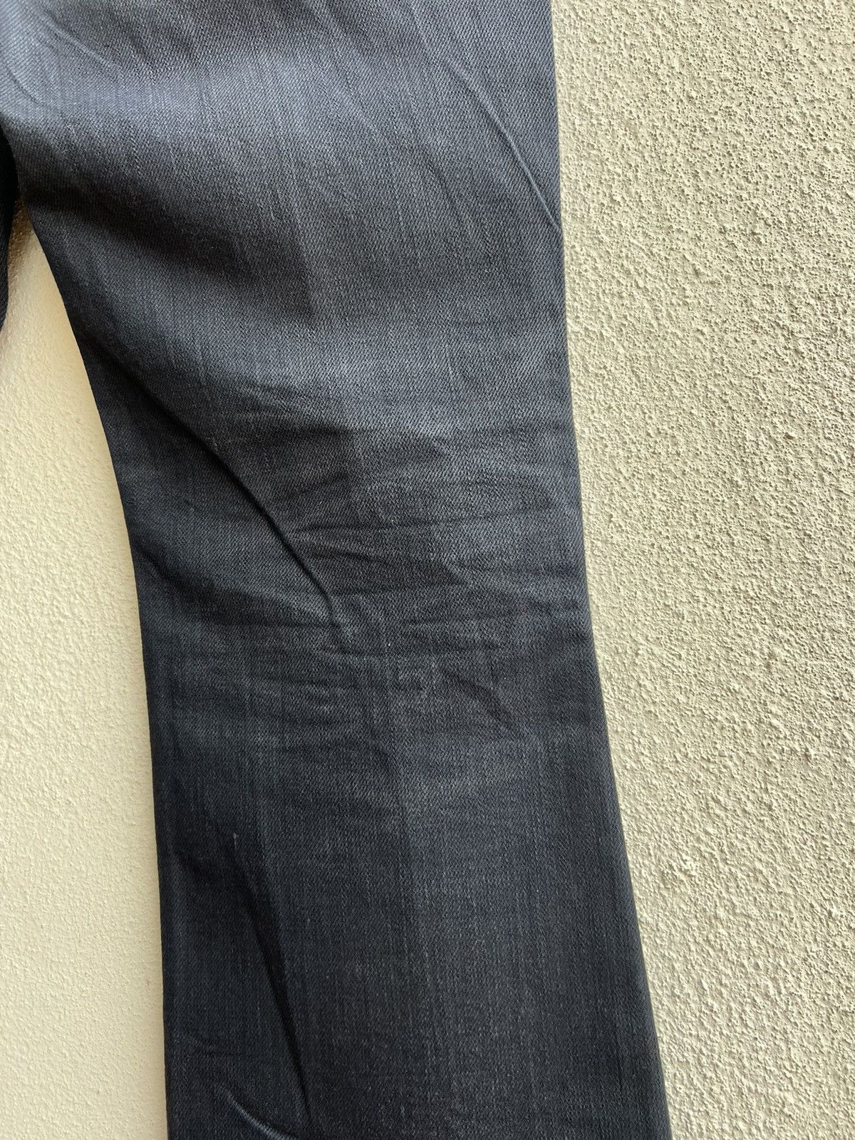 Shellac Shellac Japan Waxed Black Denim Bootcut Jeans Size US 29 - 20 Thumbnail