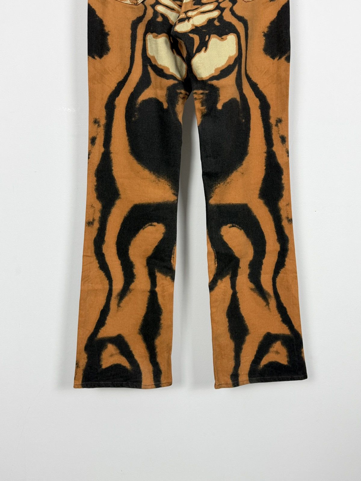 Roberto Cavalli Roberto Cavalli S/S2002 Flared Psychedelic Lava Denim Jeans Size US 32 / EU 48 - 10 Thumbnail