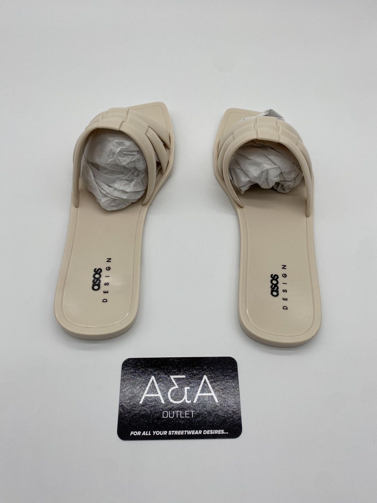 Asos Asos Design Fame Woven Flat Sandals Beige US 7 Brand New Size US 7 / IT 37 - 4 Thumbnail
