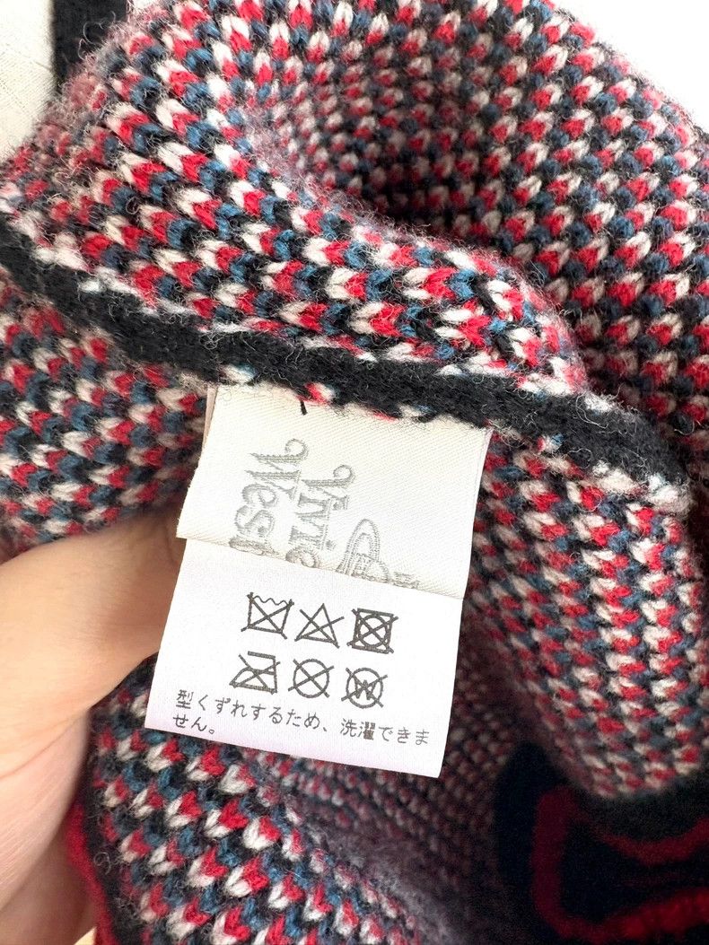 Vivienne Westwood Vivienne Westwood A dark red striped letter "Zhenyi" hat w Size ONE SIZE - 7 Thumbnail