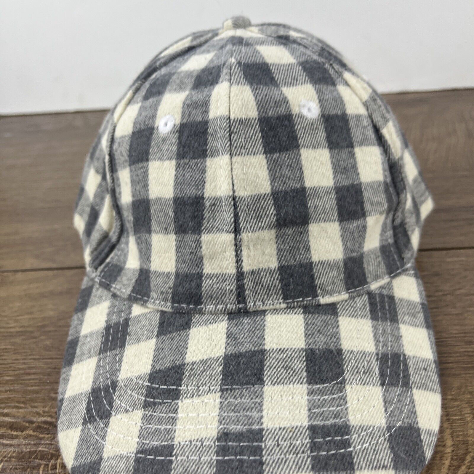 Other Plaid Gray Hat Gray Plaid Hat Adjustable Adult Size Hat Gray Size ONE SIZE - 6 Thumbnail