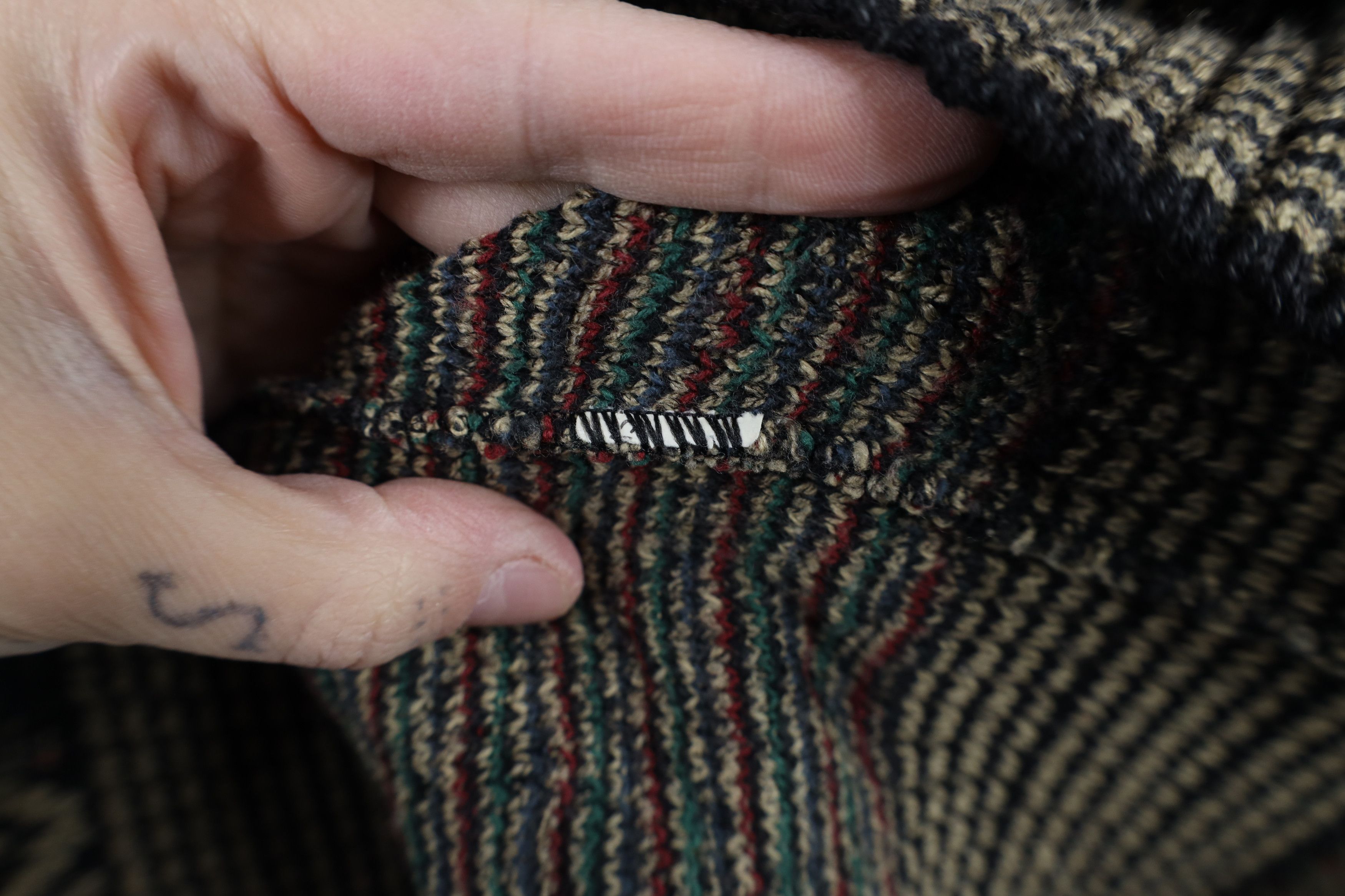 Vintage Vintage 90s Streetwear Herringbone Knit Crewneck Sweater USA Size US M / EU 48-50 / 2 - 9 Thumbnail