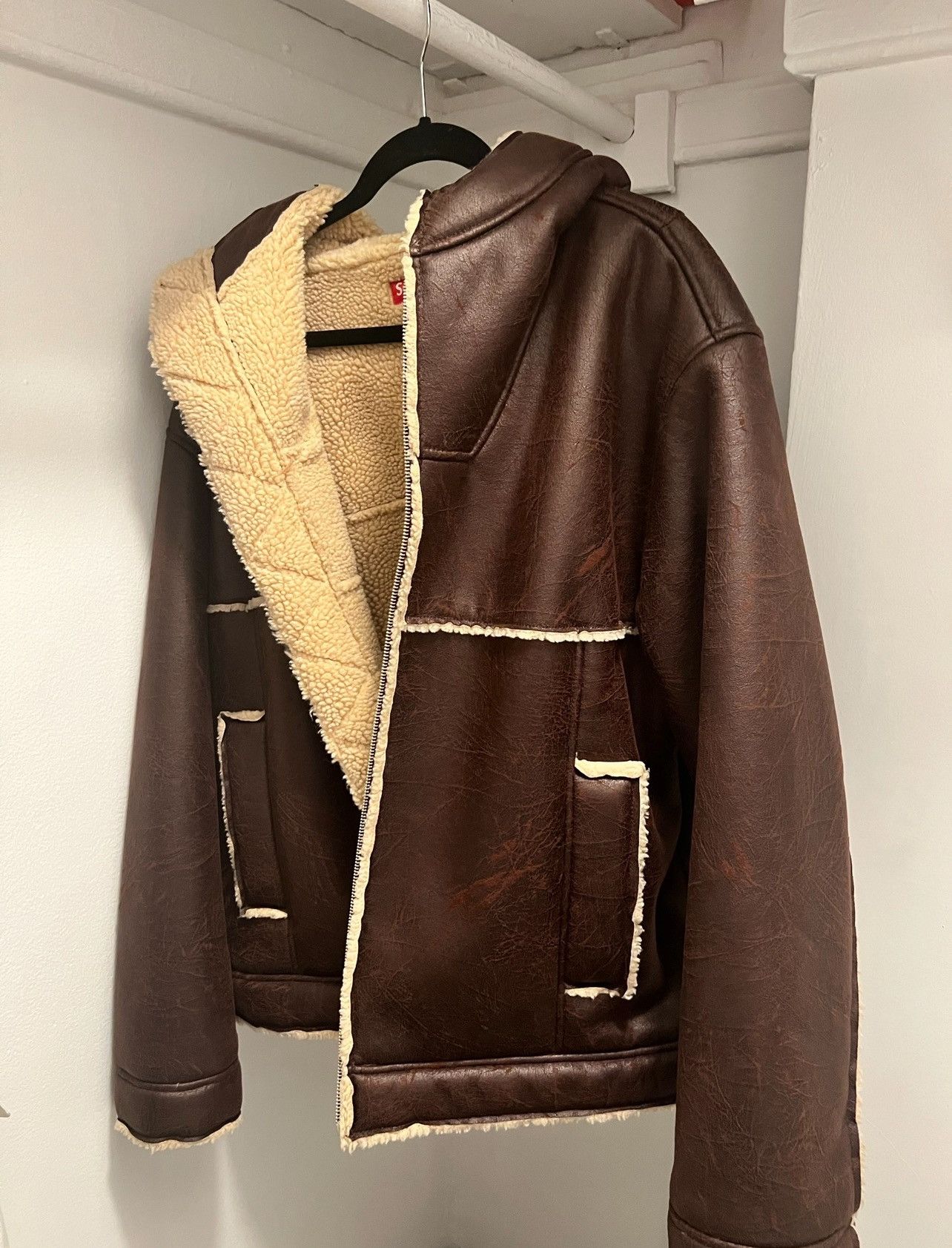 Supreme Faux Shearling Hooded Jacket (SS23)