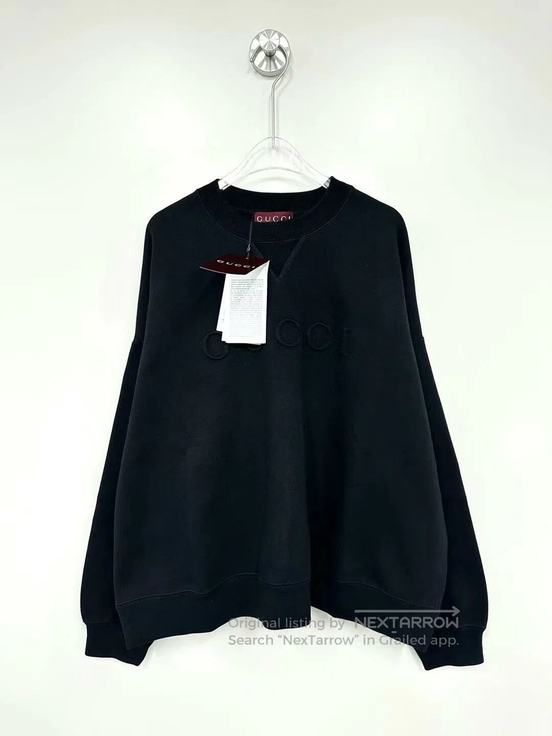 Gucci gucci black embroidered logo long sleeve sweatshirt. Size US M / EU 48-50 / 2 - 1 Thumbnail