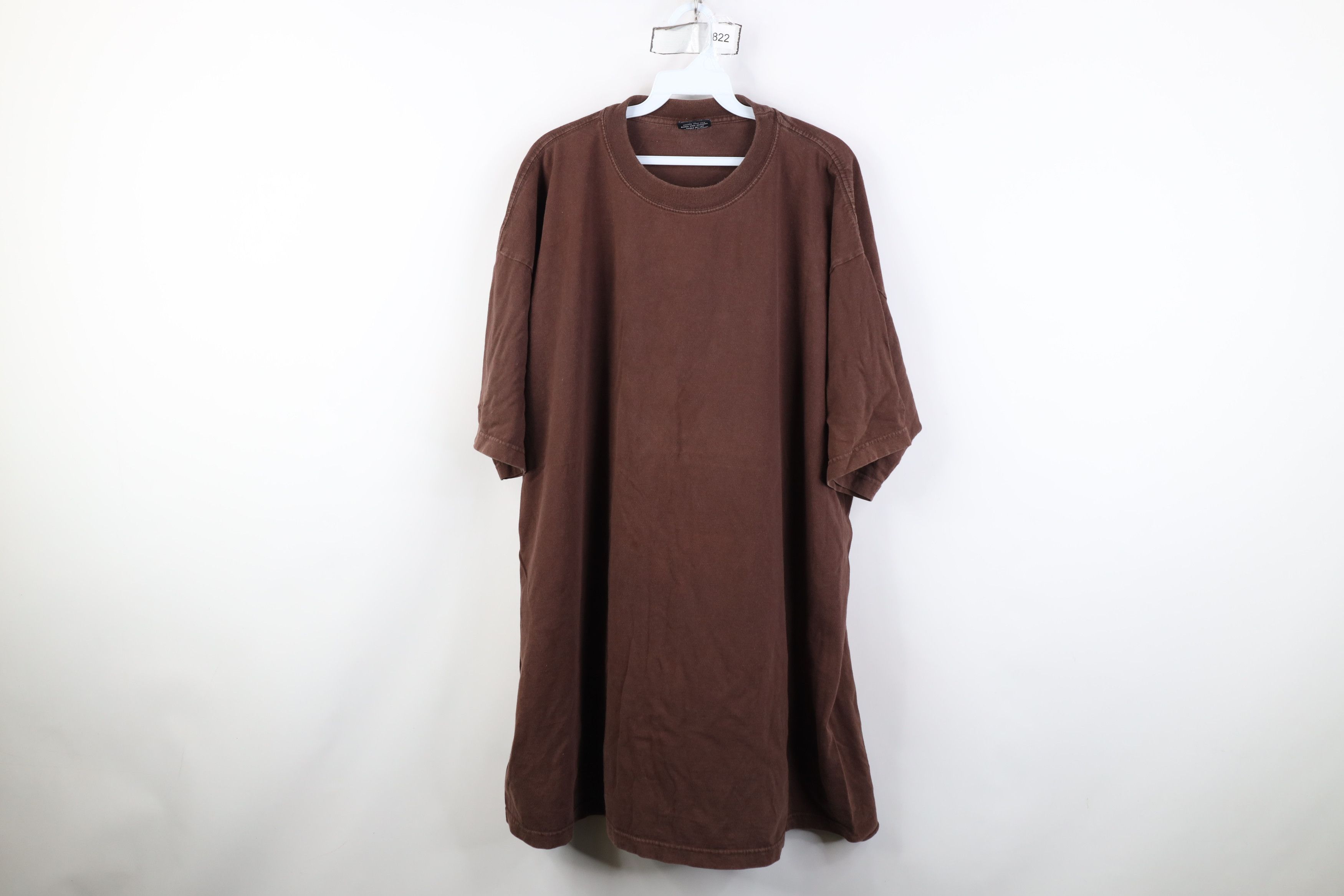 Vintage Vintage 90s Y2K Streetwear Cotton Short Sleeve T-Shirt Brown Size US XXL / EU 58 / 5 - 1 Thumbnail
