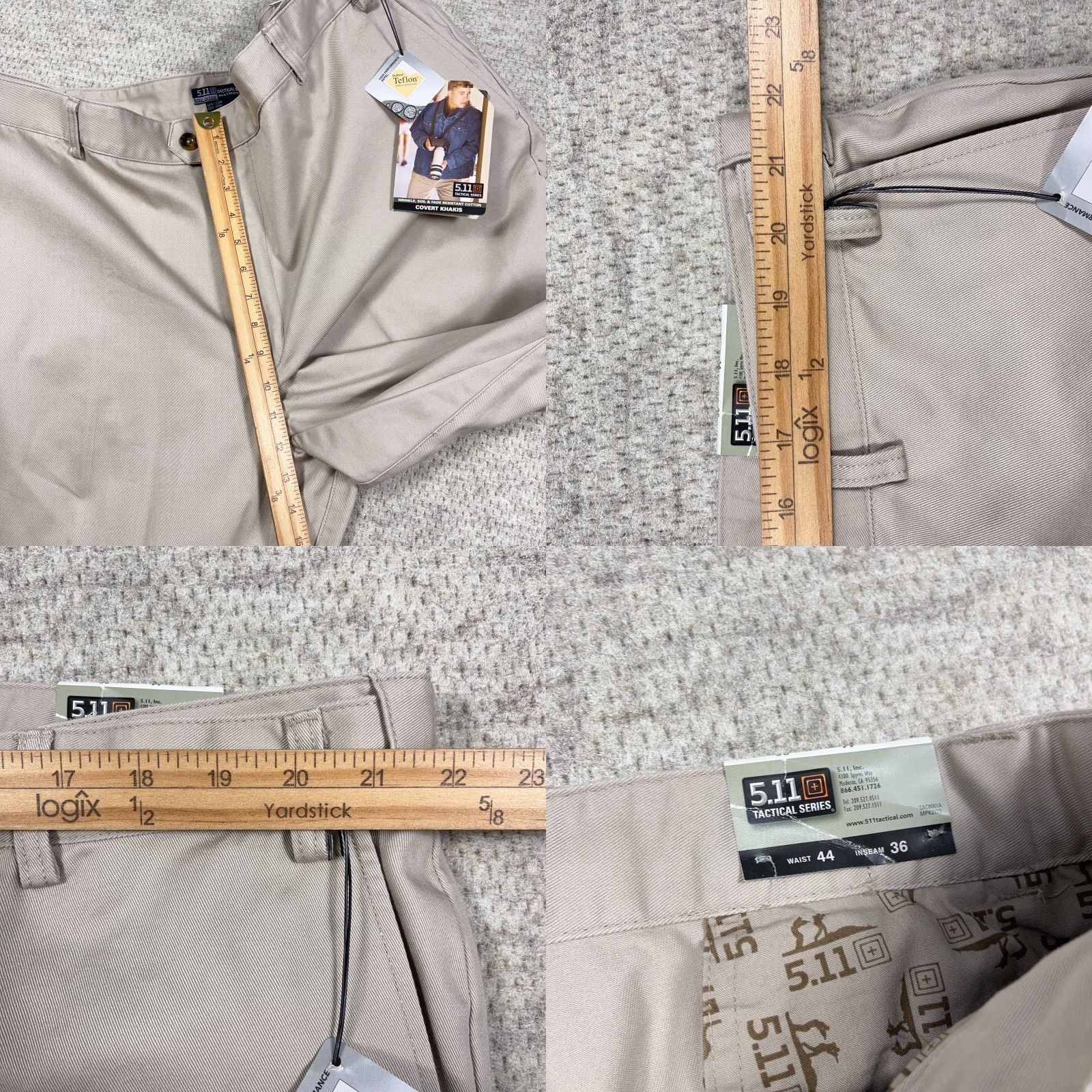 Vintage 5.11 Tactical Pants Men 44x36 Khaki Beige Cotton Blend Straight Pants Army USA 5.11 Tactical 44 Regular Mens Size US 44 / EU 60 - 9 Thumbnail
