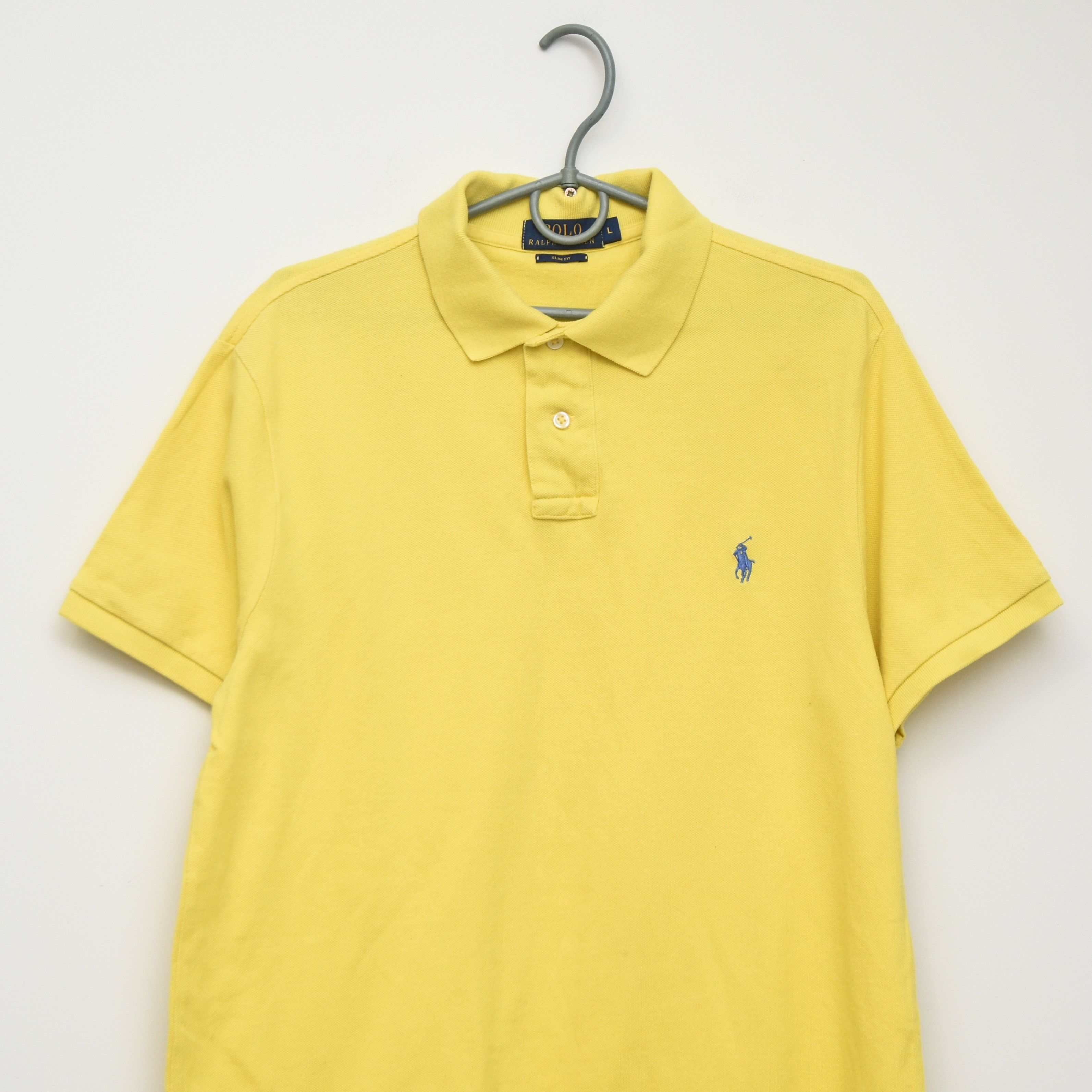 Polo Ralph Lauren Polo Ralph Lauren Slim Fit Mesh Polo Shirt Yellow Size L Size US L / EU 52-54 / 3 - 2 Thumbnail