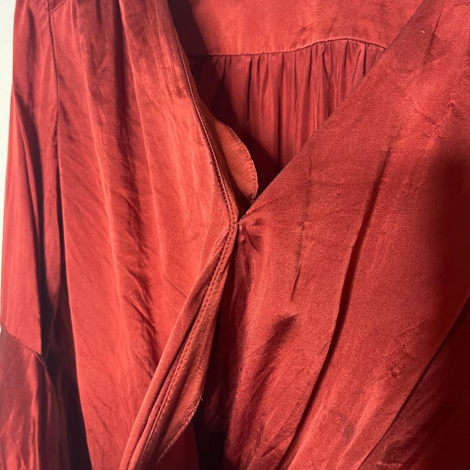 CAROLINE CONSTAS Caroline Constance extra bell sleeve silk V neck bodysuit Size S / US 4 / IT 40 - 7 Thumbnail