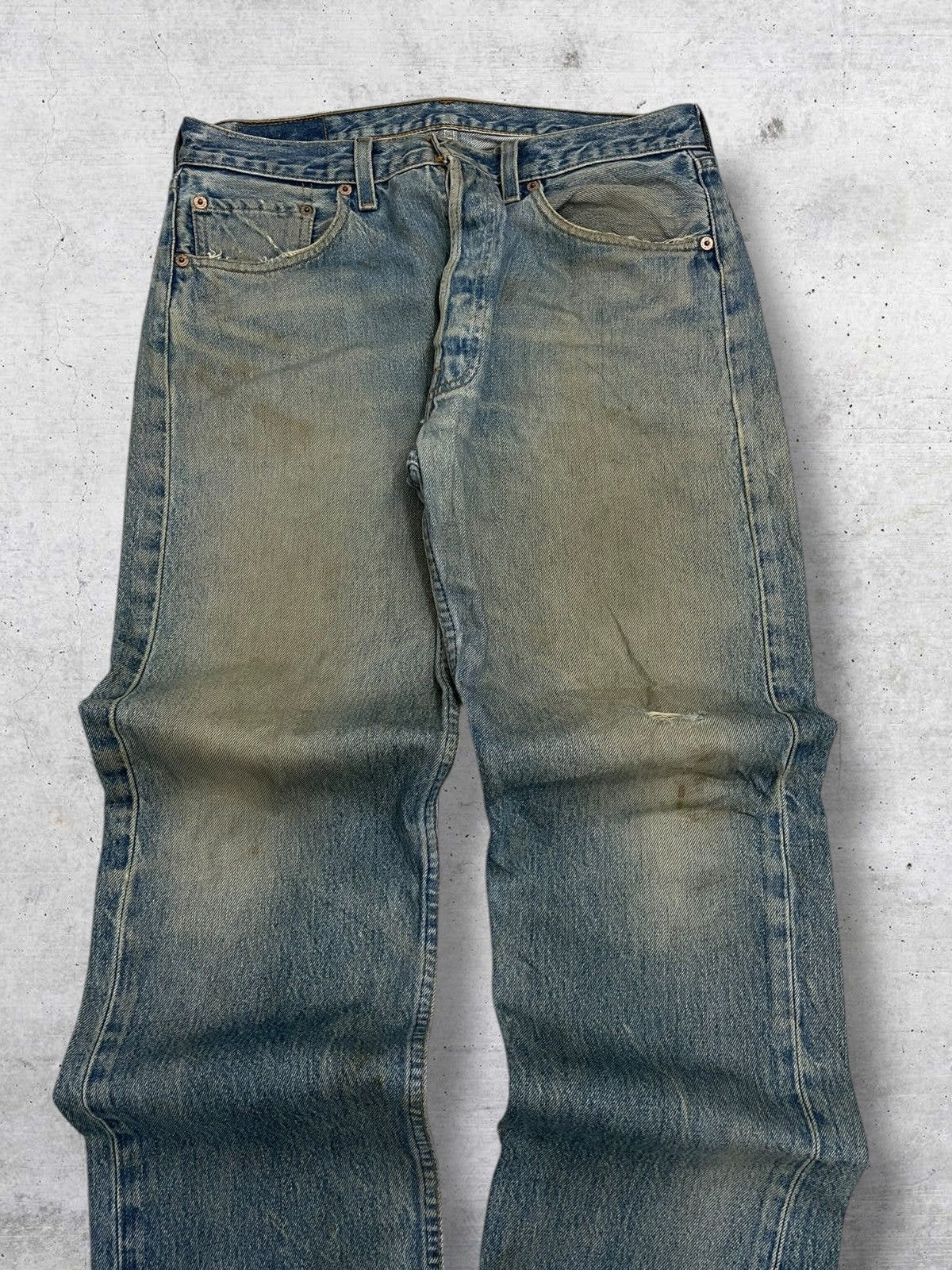 Levi's Vintage Clothing VINTAGE 501 LEVIS USA DESIGNER 90S RARE OLD MUDWASH DENIM Size US 30 / EU 46 - 4 Thumbnail